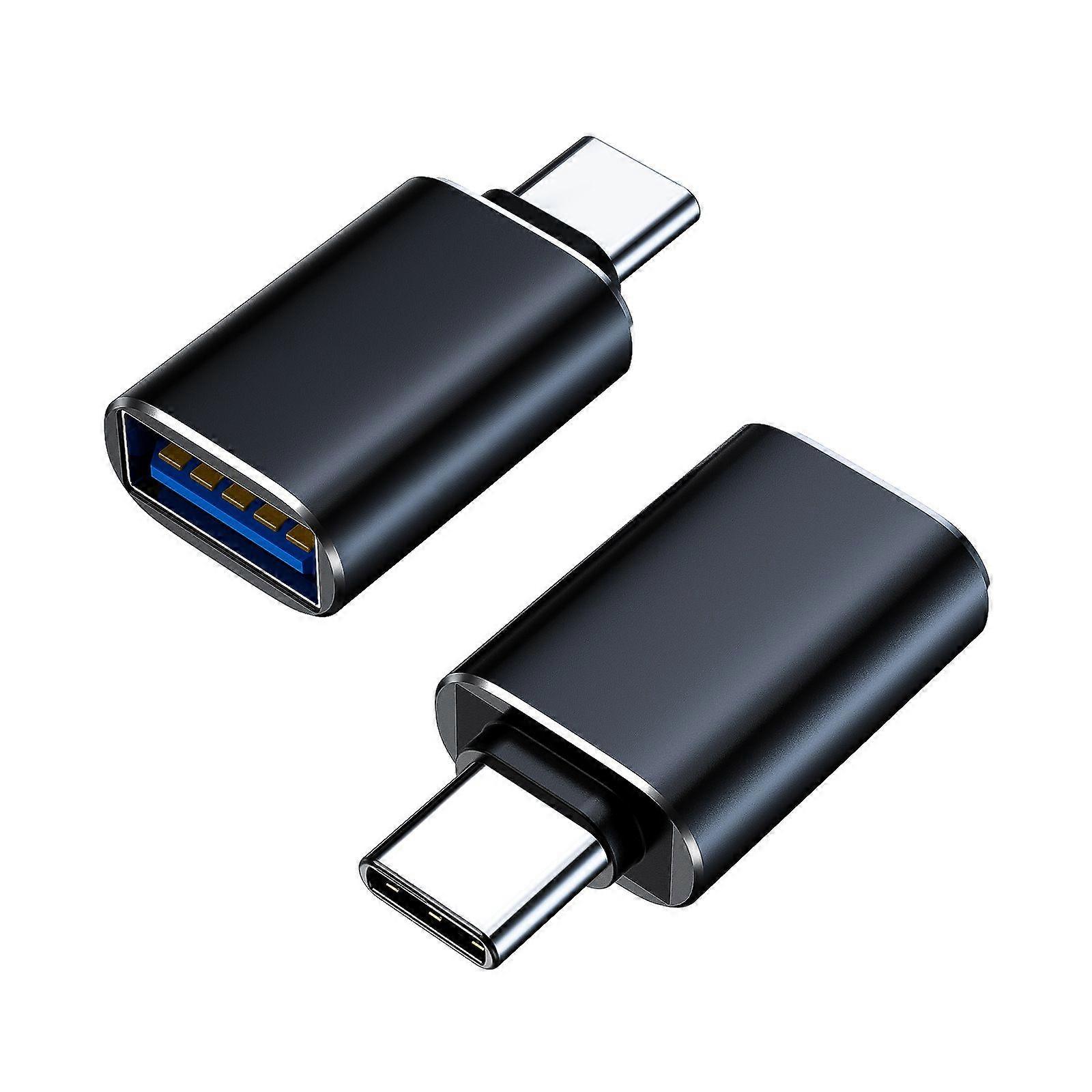 2 -Pack - Adapter MacBook - Thunderbolt 3 to USB 3.0 Black