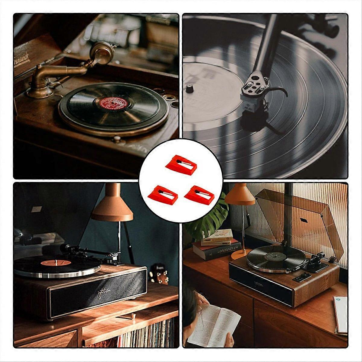 4Pcs Record Player Needles Turntable Stylus Replacement Stylus