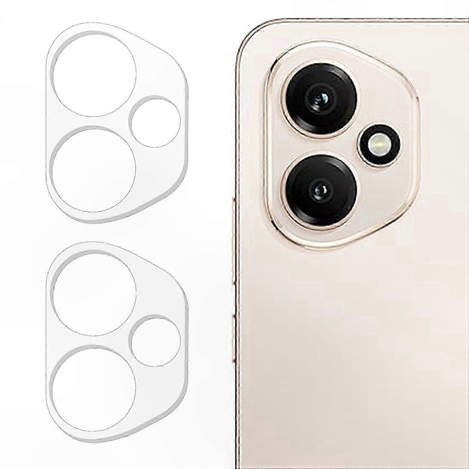 2-Pack 3D Arc Edge Tempered Glass Camera Lens Protector for 5G Smartphones, Anti-Scratch Shield