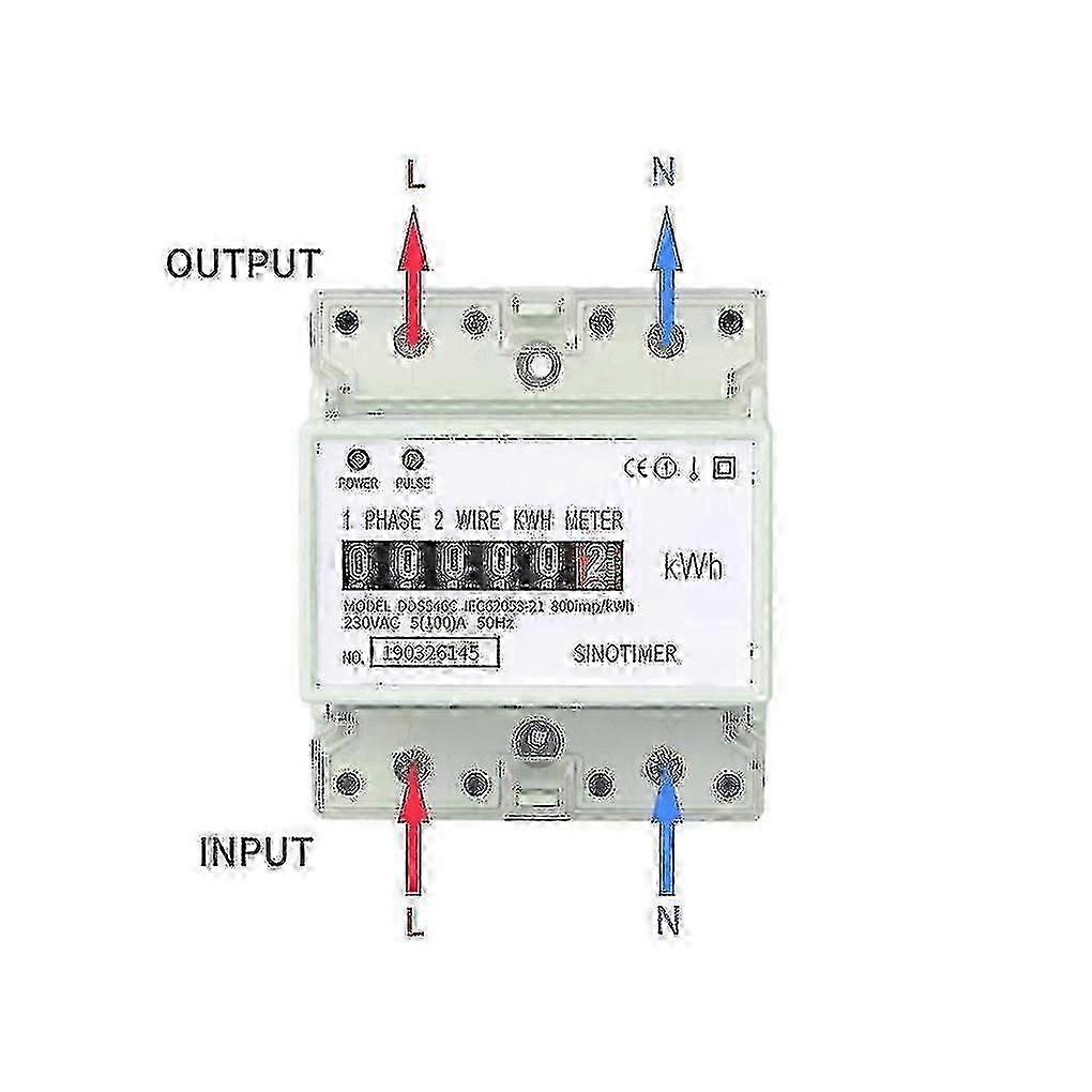 Αναλογικός μετρητής ηλεκτρικής ενέργειας 220V 100A μονοφασική κατανάλωση kWh