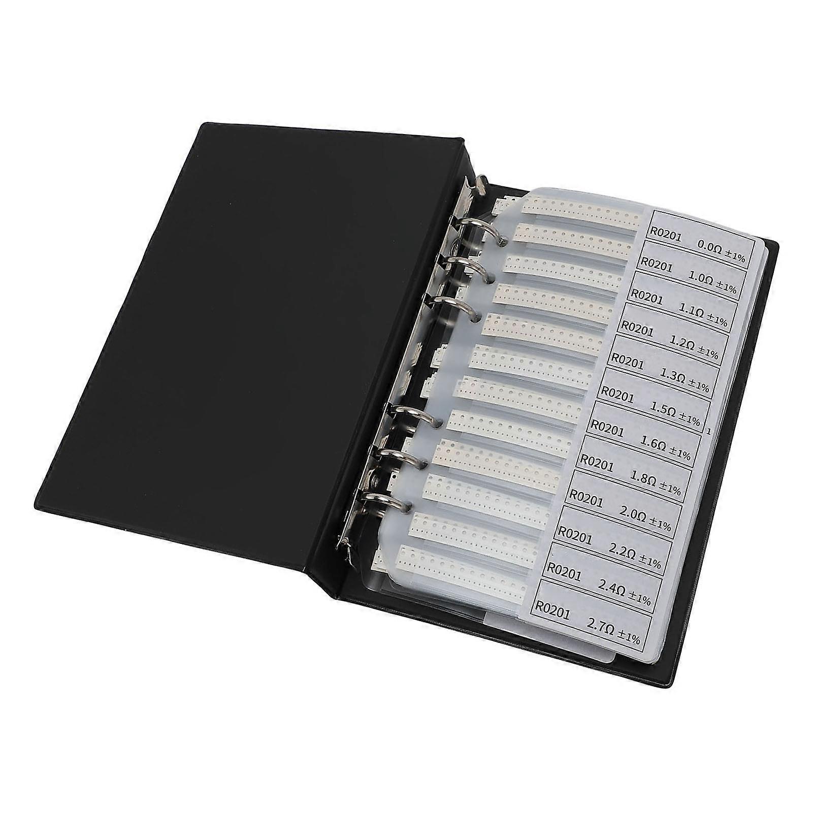 SMD Resistor Sample Book 170 Values X 50pcs Each 1% Accuracy in Storage Book Case Electronic Components Assortment Folder for Engineers Students 