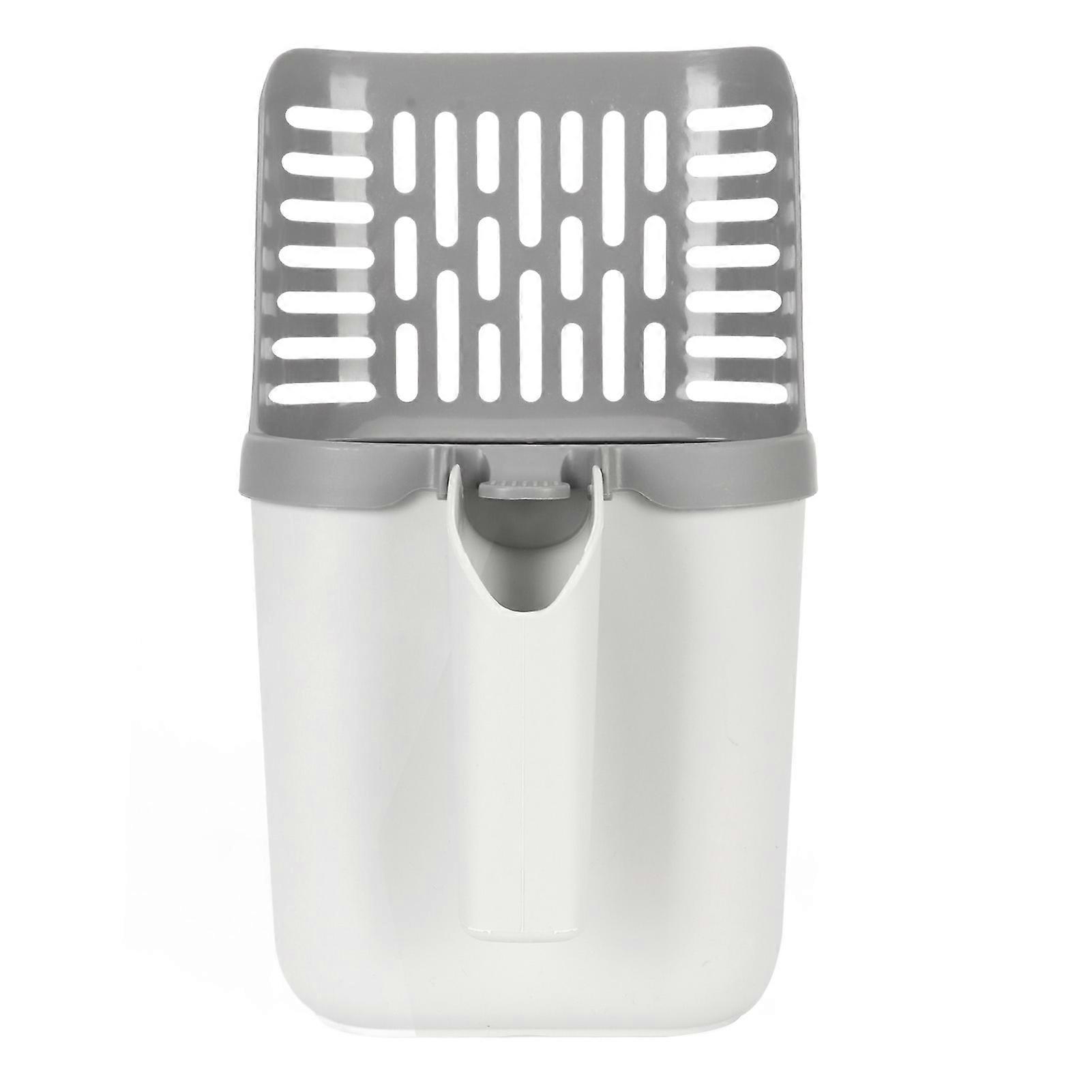 Cat Litter Scooper Multipurpose High Capacity One Piece Cat Litter Sifter Scoop System with Waste Container for Indoor 