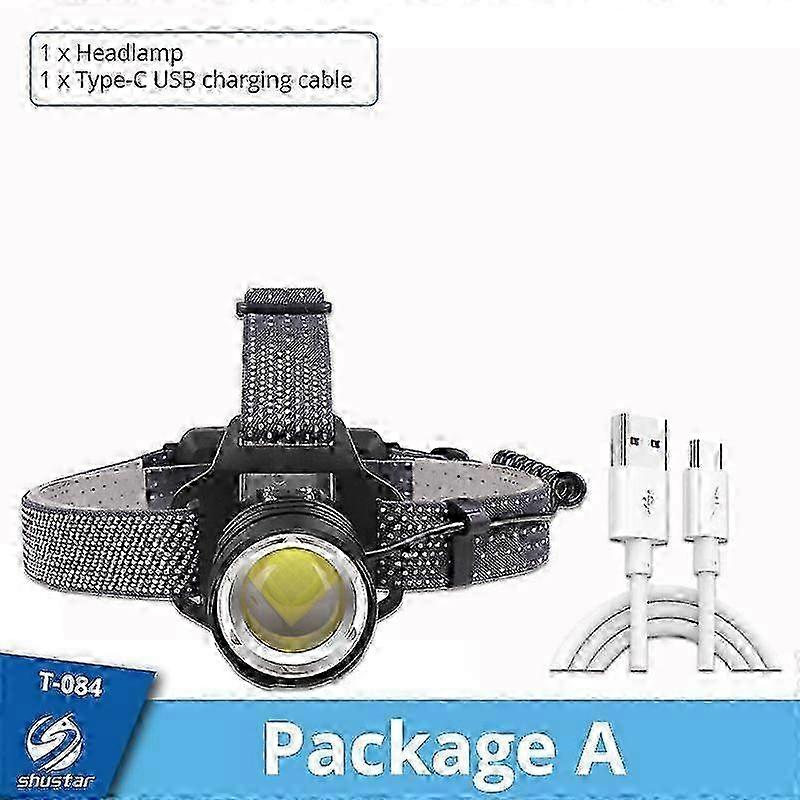 Xhp160 Rechargeable Led Headlamp, Powerful Zoomable Lantern, 3 Light Modes For Expeditions, Hunting, Etc. - Projectors