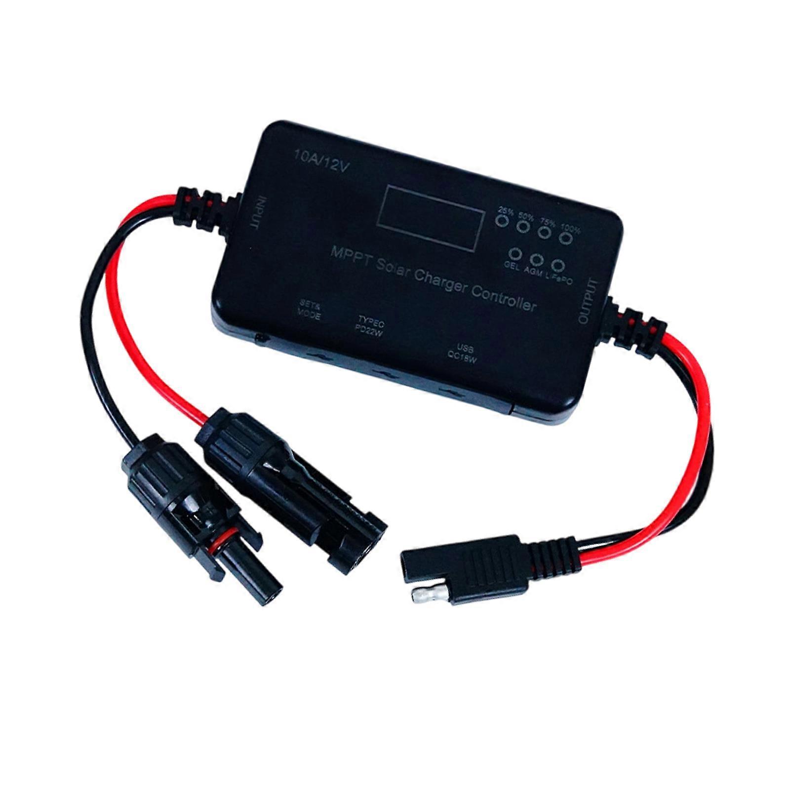 Solar Panel Charge Regulator 12V 10A/20A Auto Solar Charge Battery Regulator for Electronic Device Easy to Use Multicolor