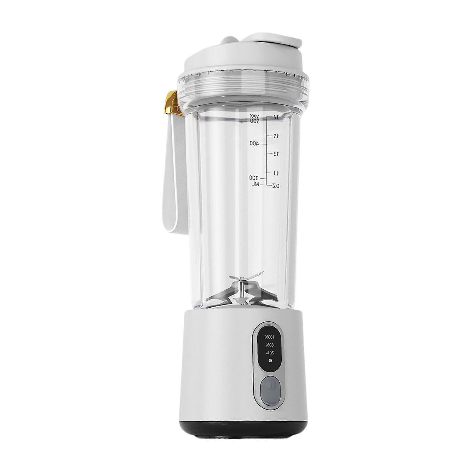 300W Portable Blender Cup 500ml Electric Juicer Blender Portable Blender Mixer Fruit Juicer For Shakes and Juice  White