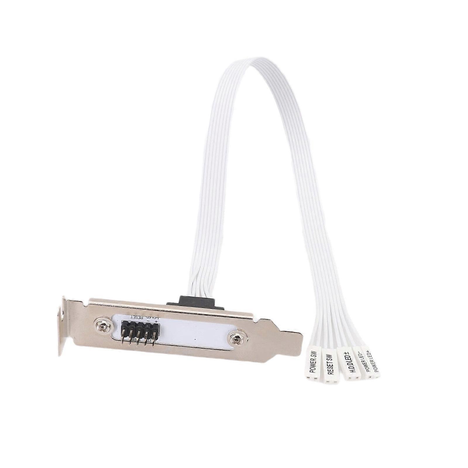 Easy Installation External Power Switching Cable For PC Case Full Half Height Compatibility Durability Plastic Metal Build  White