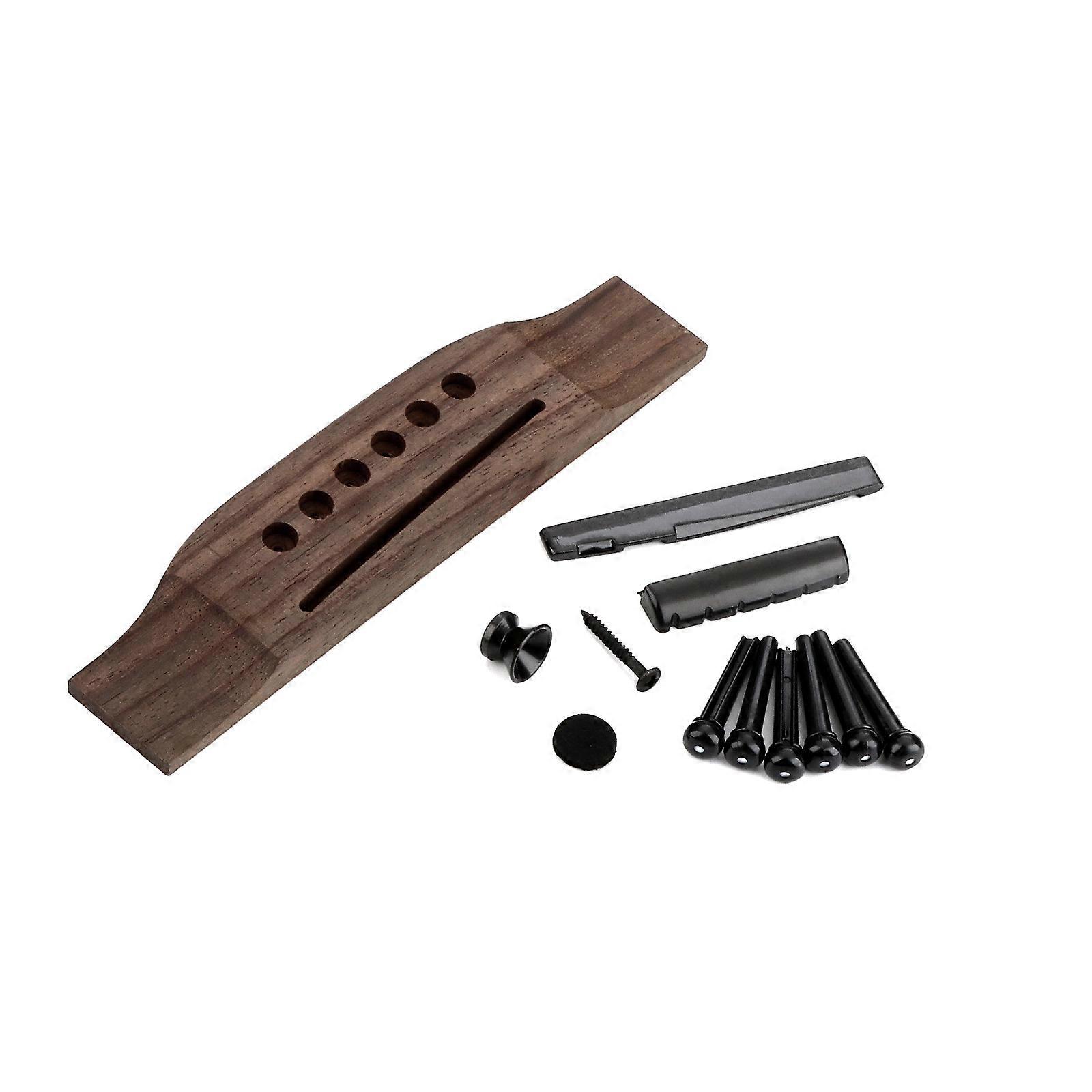 Sadlar i rosenträ för gitarrbrygga, akustisk gitarr, trä, rosenträbrygga, stift, sadel, sadel, Reservdel för gitarr, flerfärgad
