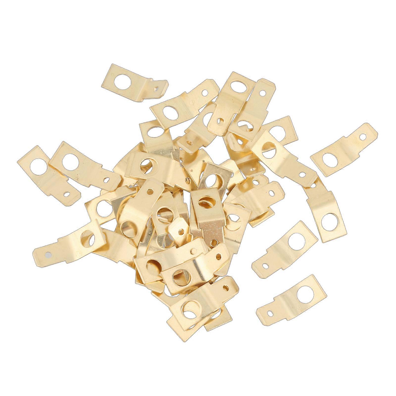 Brass Electrical Spades Connectors set Quick Disconnect Not Insulated Adapters with 1/4" Male Quick Disconnect Terminals Multicolor