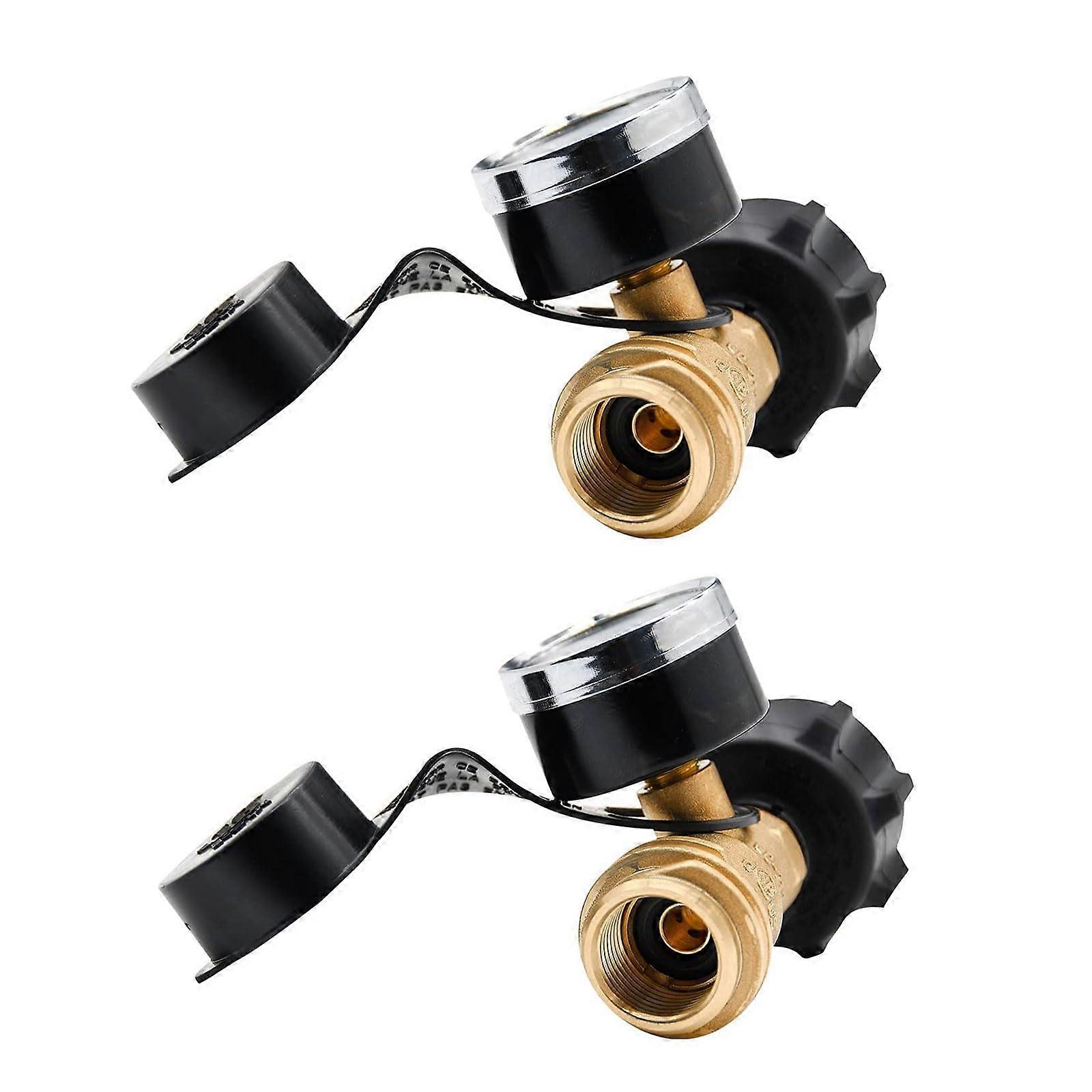 Automatic Shutoff Propane Gauge Adapter Weather Resistant Brass Fittings No Assembly Required For Propane Tanks