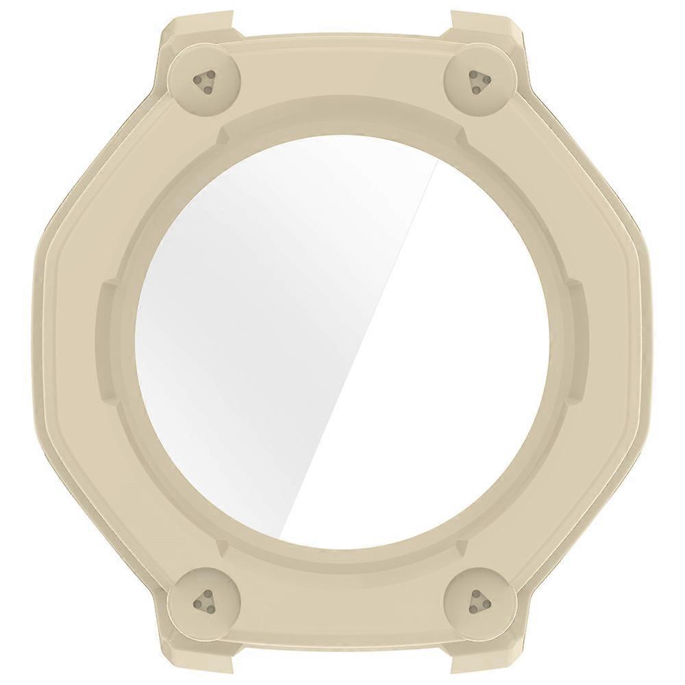 48MM Watch Case with Integrated Screen Protector for Amazfit T-Rex 3 PRO (Ivory White)