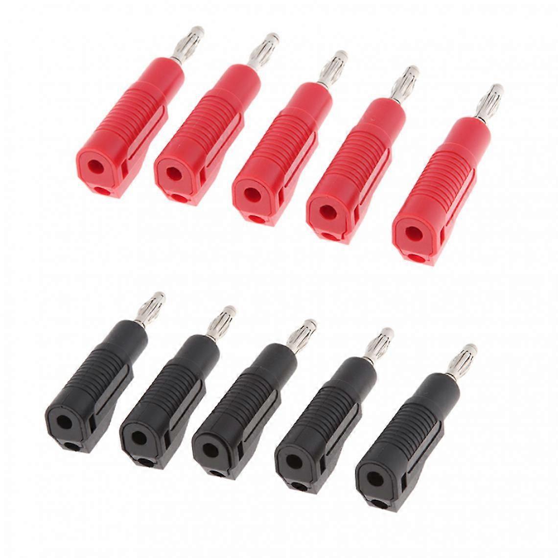 10PCS Unshielded 4mm Male Sheath Stackable Banana Plug