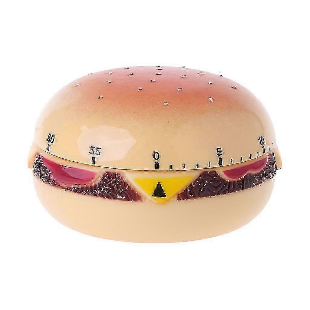 Hamburger 60 Minute Mechanical Timer Countdown Alarm Kitchen Cooking Reminder To Yellow