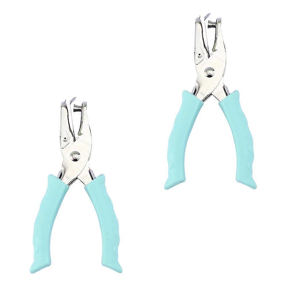 Hole Punch Binder Hand Punches Single Puncher Notepad 2 Pcs Multifunction Handheld Stainless Steel Rubber