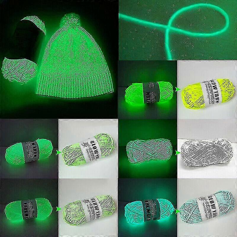 Luminous Wool Diy Woven Hand-knitted Polyester Diy Yarn Glow In The Dark Woolen