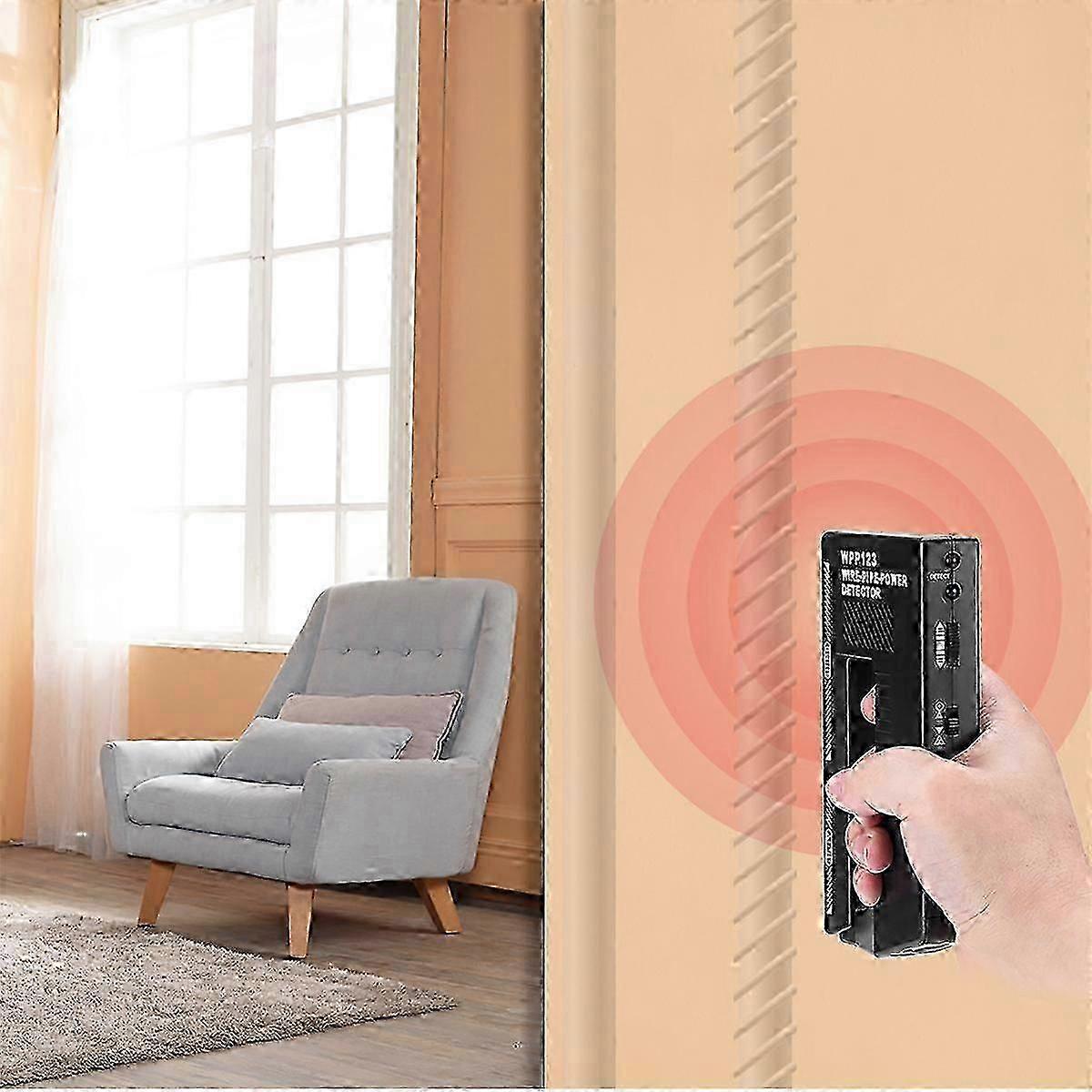 Wall Scanner, Wpp123 - Portable Tool - AC Metal Detector - Adjustable Power Supply - Pipe Finder - Household Wall Locator - Pointer (Black)