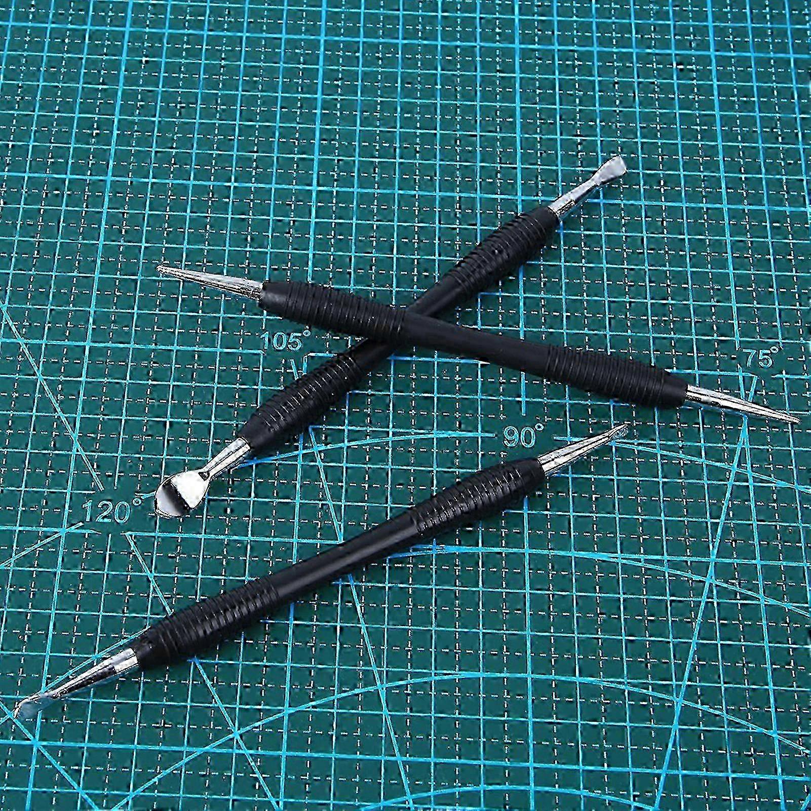 3PCs Carving Printing Tool Leather Craft Spoon Stylus Tool Set Kit Stationary Craft Collection 2025