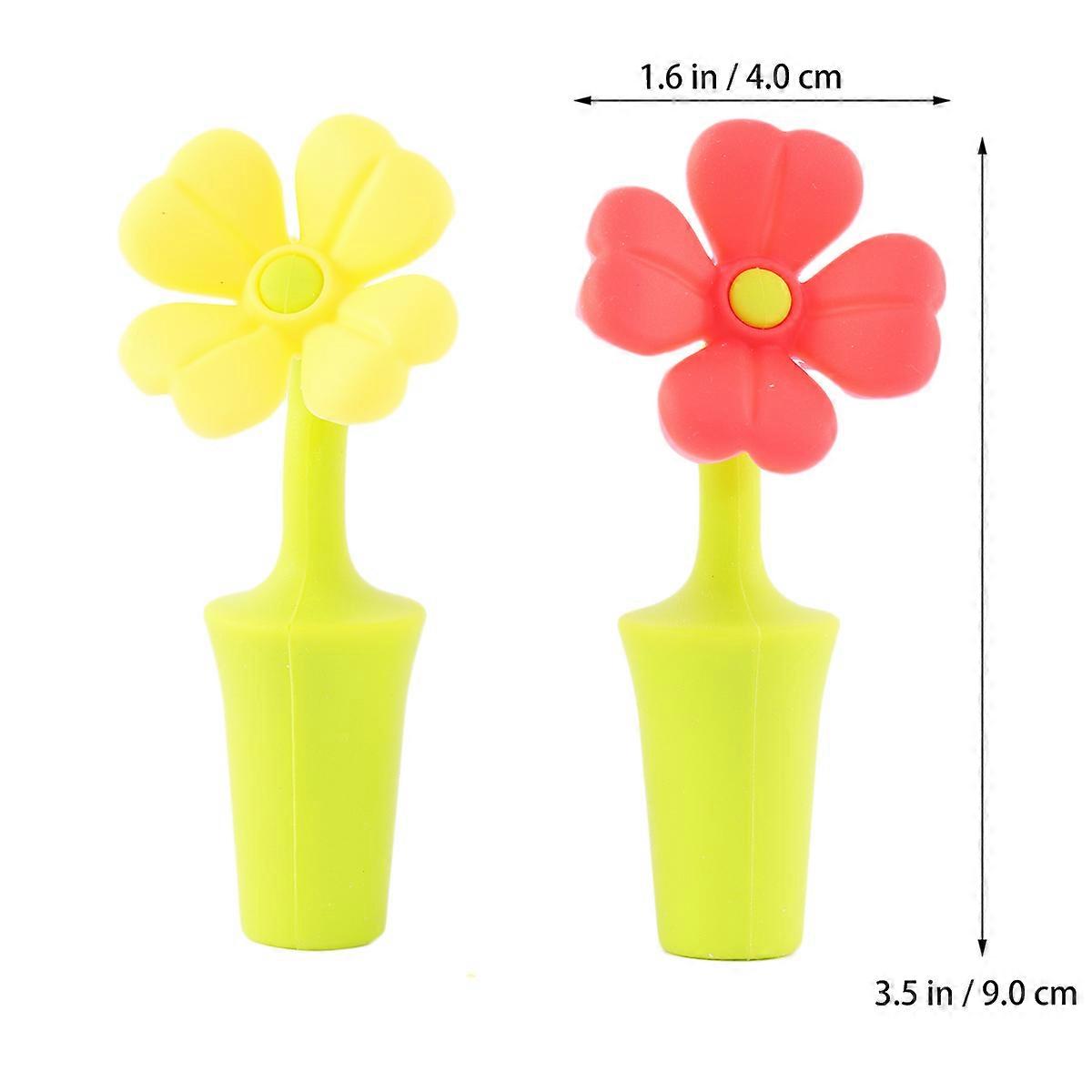 Silicone Flower Shaped Closure for Sealing 4Pcs