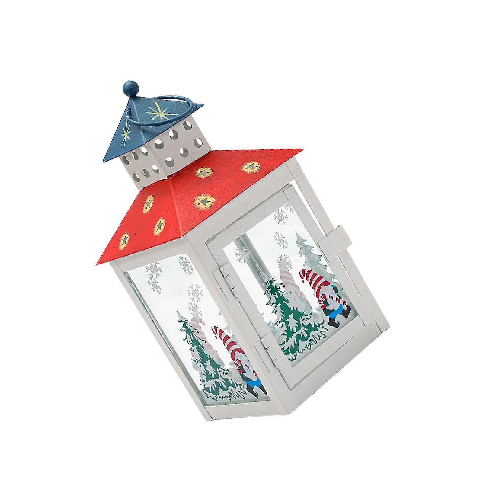 Bucolic Holiday Candle Display With Solid Metal Construction Perfect For Christmas Table Setting  red white