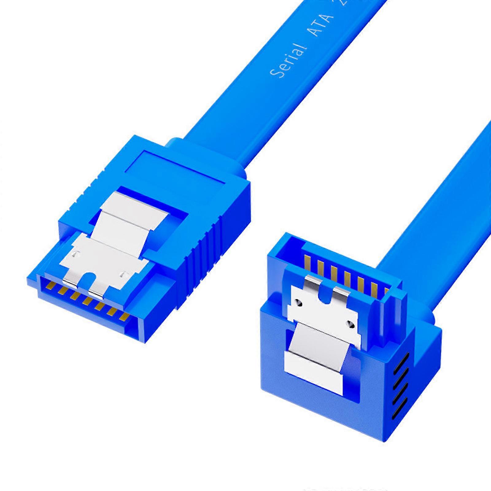 90 Degree Angled SATA3.0 Hard Drive Data Cable Connector Data Transfer Cable Replacement for Hard Disk Drive Server Multicolor