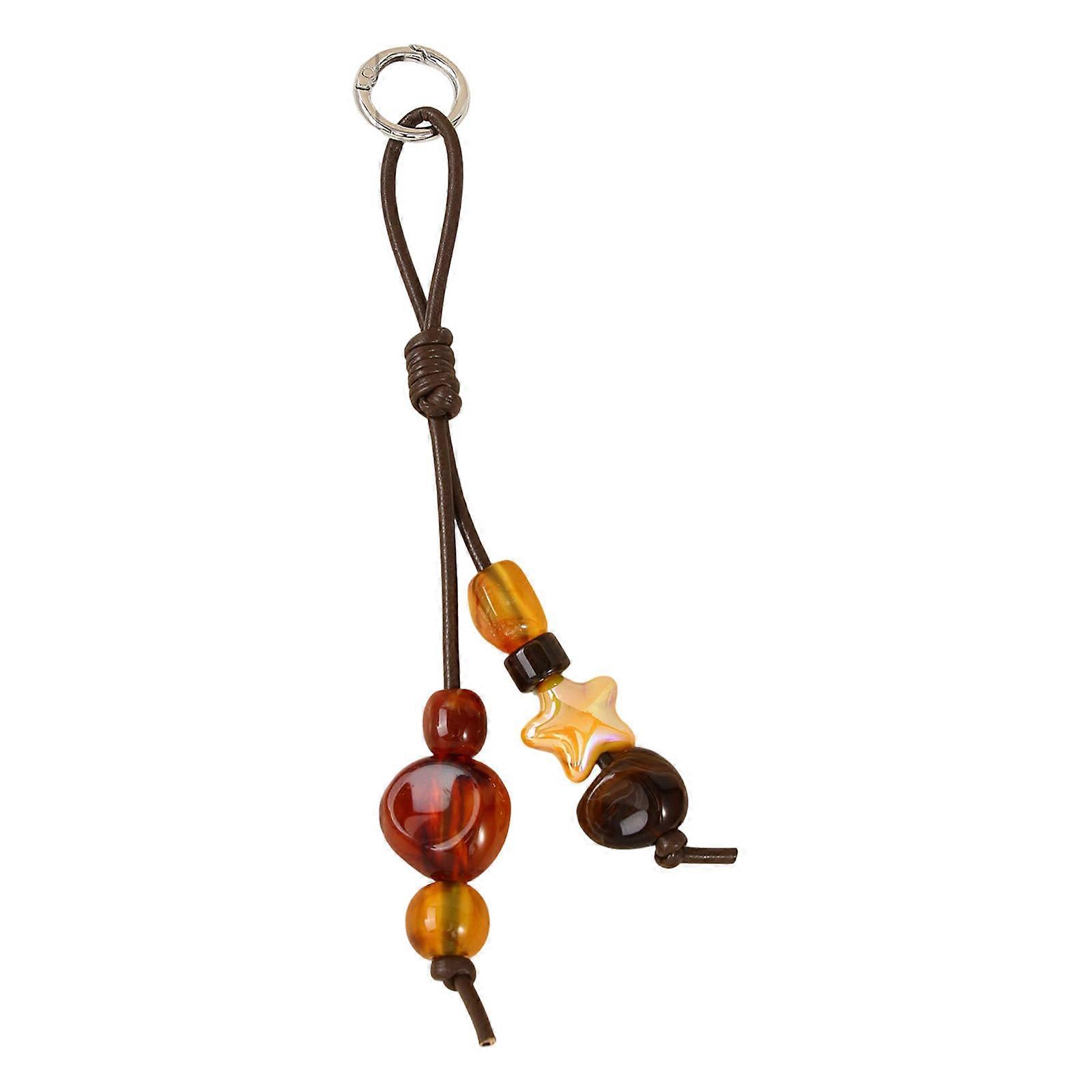 Premium Resin Keychain Phone Strap Purpose Bag Charm Secure Closure Design for Keys Devices Multicolor