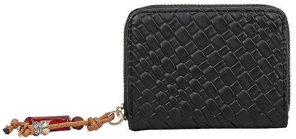 Long and Son Textured Zip Around Purse - Black