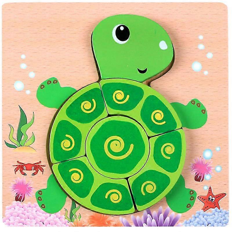 Hölzerne Puzzles Puzzles Kleinkinder, Tier Puzzle Puzzle Puzzle Set Early Learningturtle