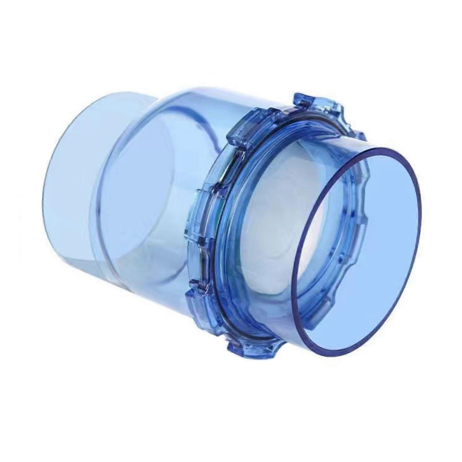 Clear PVC Non  Drain Check Valve 50mm Backflow Preventer for Wastewater Pipe Security