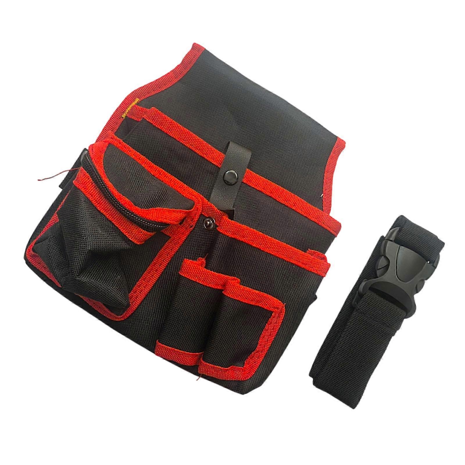 Tear Resistant Canvas Tool Carriers Lightweight Compact 200g With Waterproof Base Canvas Tool Pouch For Professionals  Red