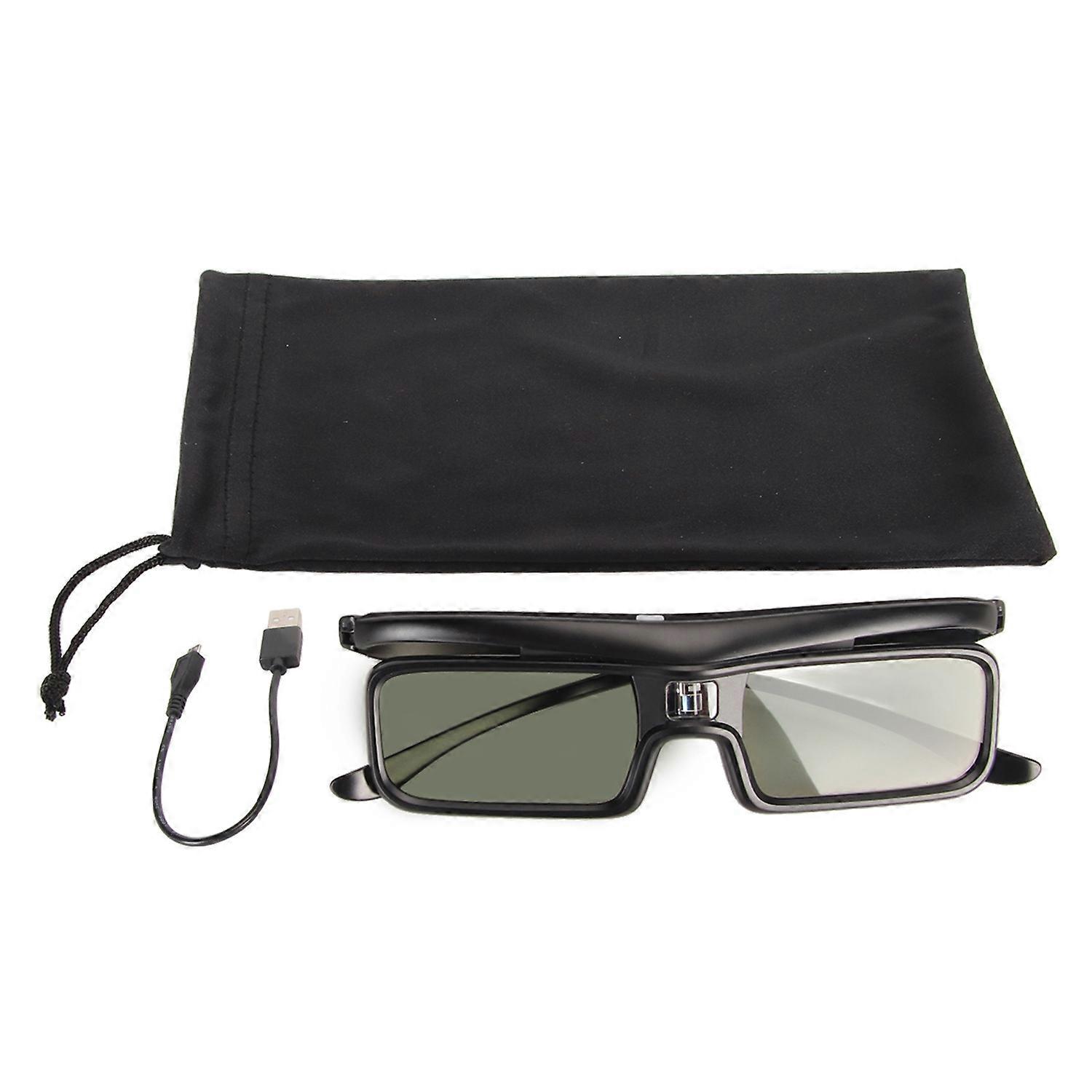 Active Shutter 3D Glasses 144Hz Refresh Rechargeable 3D Glasses for DLP LINK 3D Projector