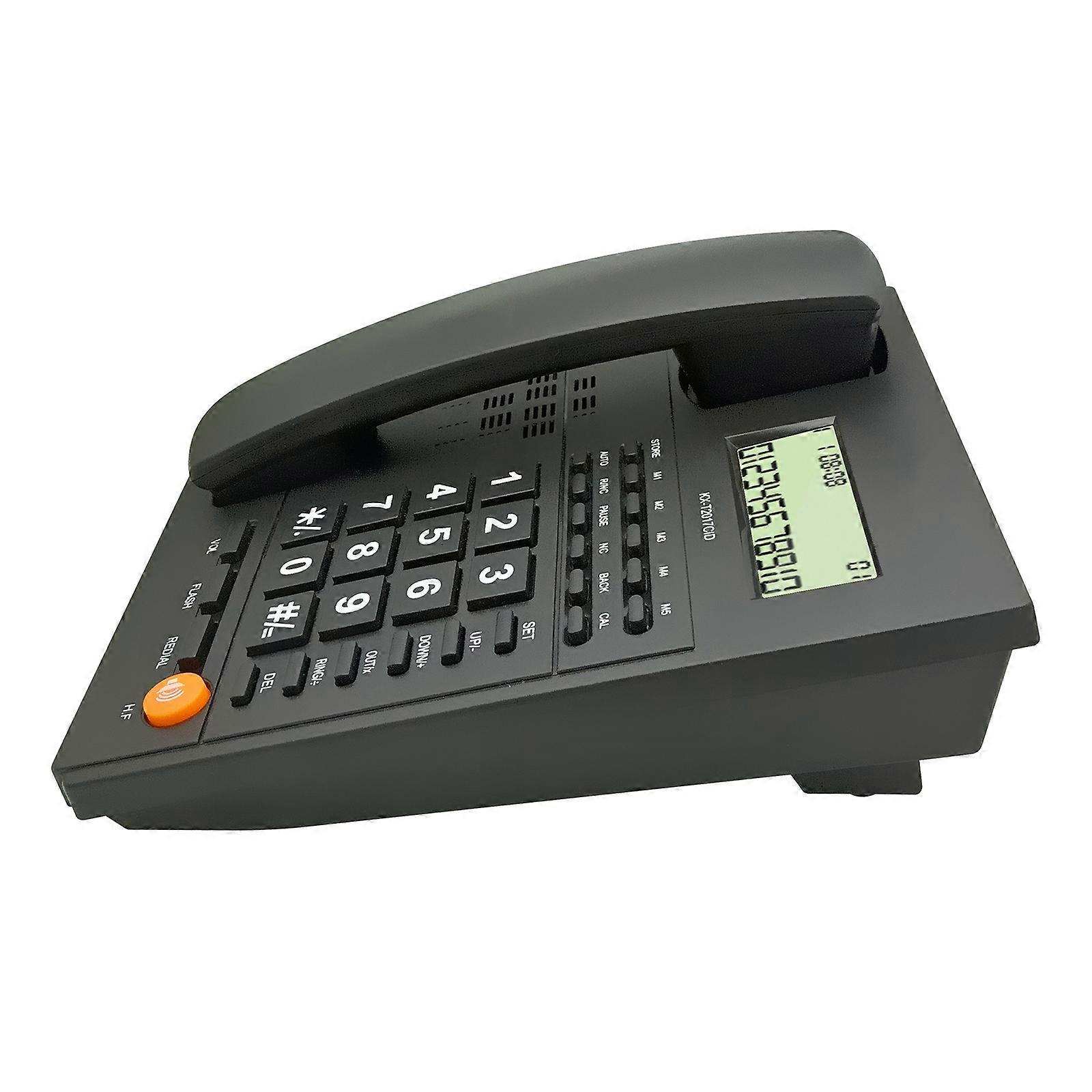 Desktop Phone Fixed Landline Caller Display No Need Battery Large Button for Hotel/Office/Home Telephone Multicolor