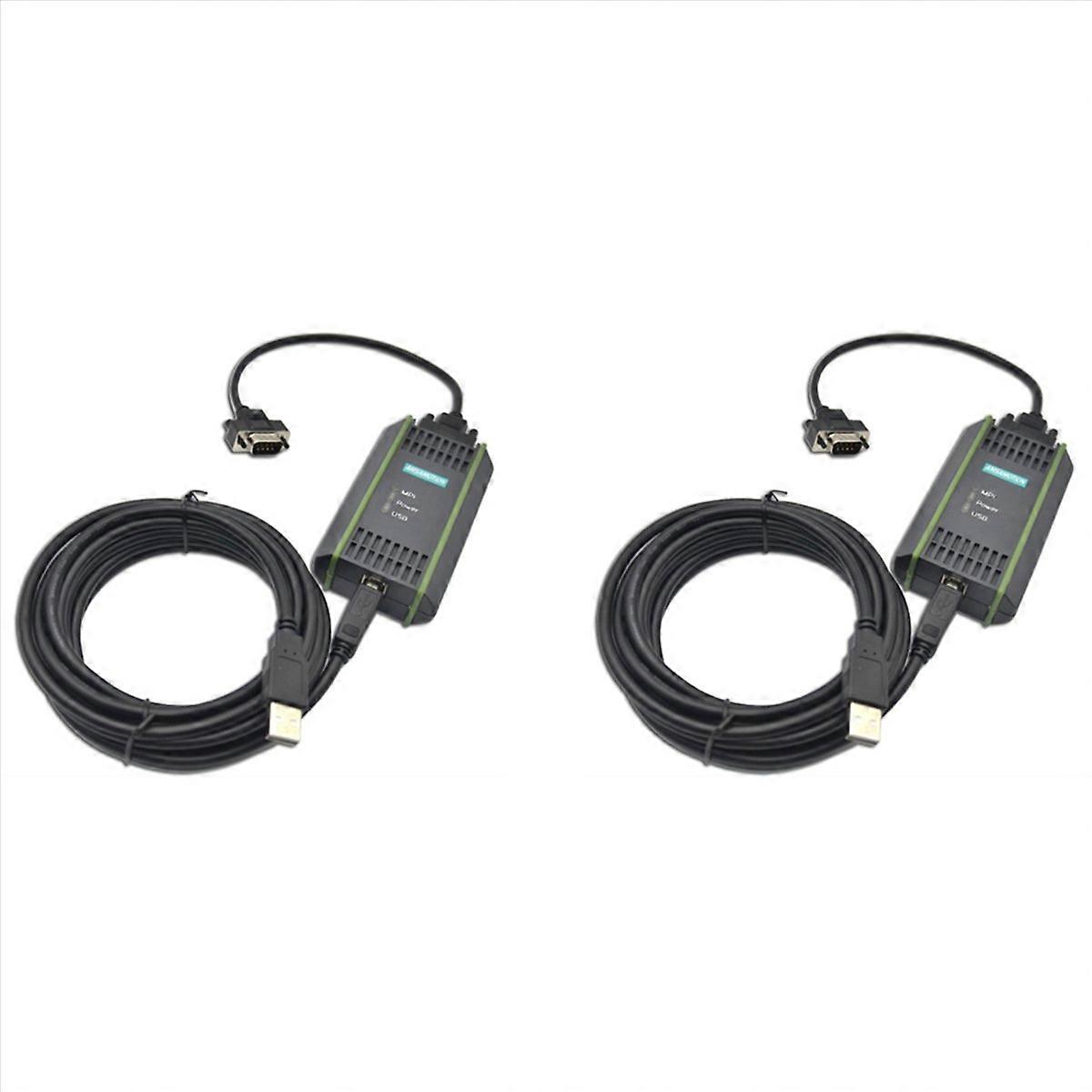 2X USB Programming Cable for S7-200/300/400 PLC RS485 Profibus MPI Communication Replace