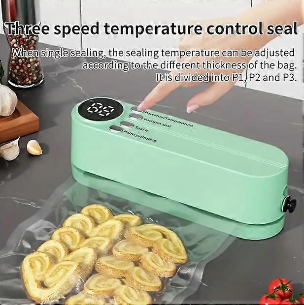 Rapid One-Click Automatic Vacuum Sealing Machine - Multi-Functional Space Saving Household Food Packaging Solution for Snacks, M