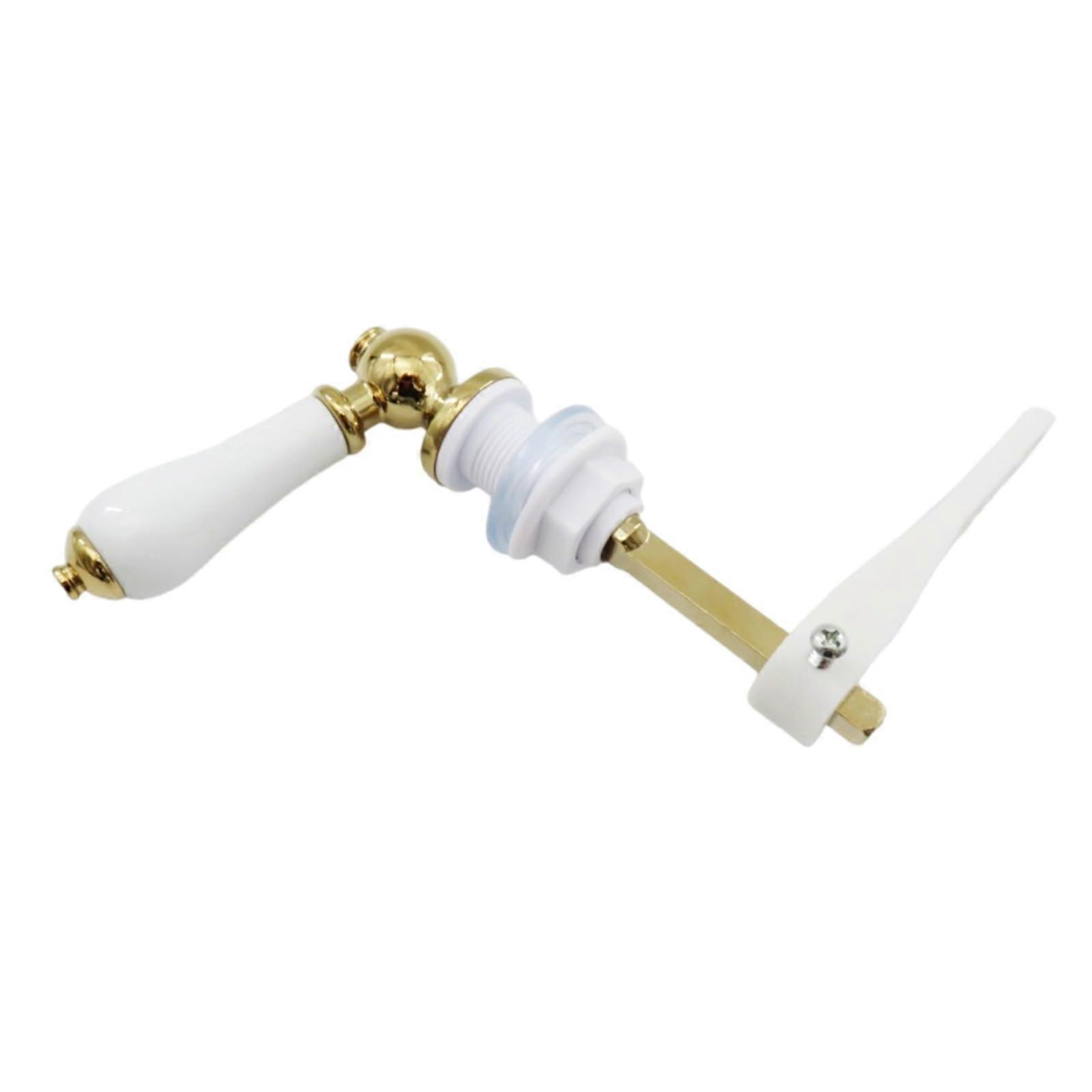 Victorian Style Ceramic Toilet Flush Handle with Durable Zinc Alloy Core for Bathroom Upgrade