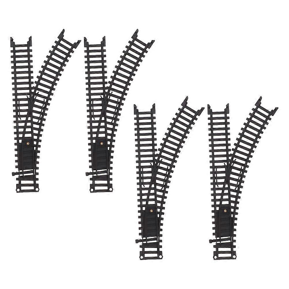 Train Track Accessories for Family Activities Y-Shaped Track Display in Black 2pairs