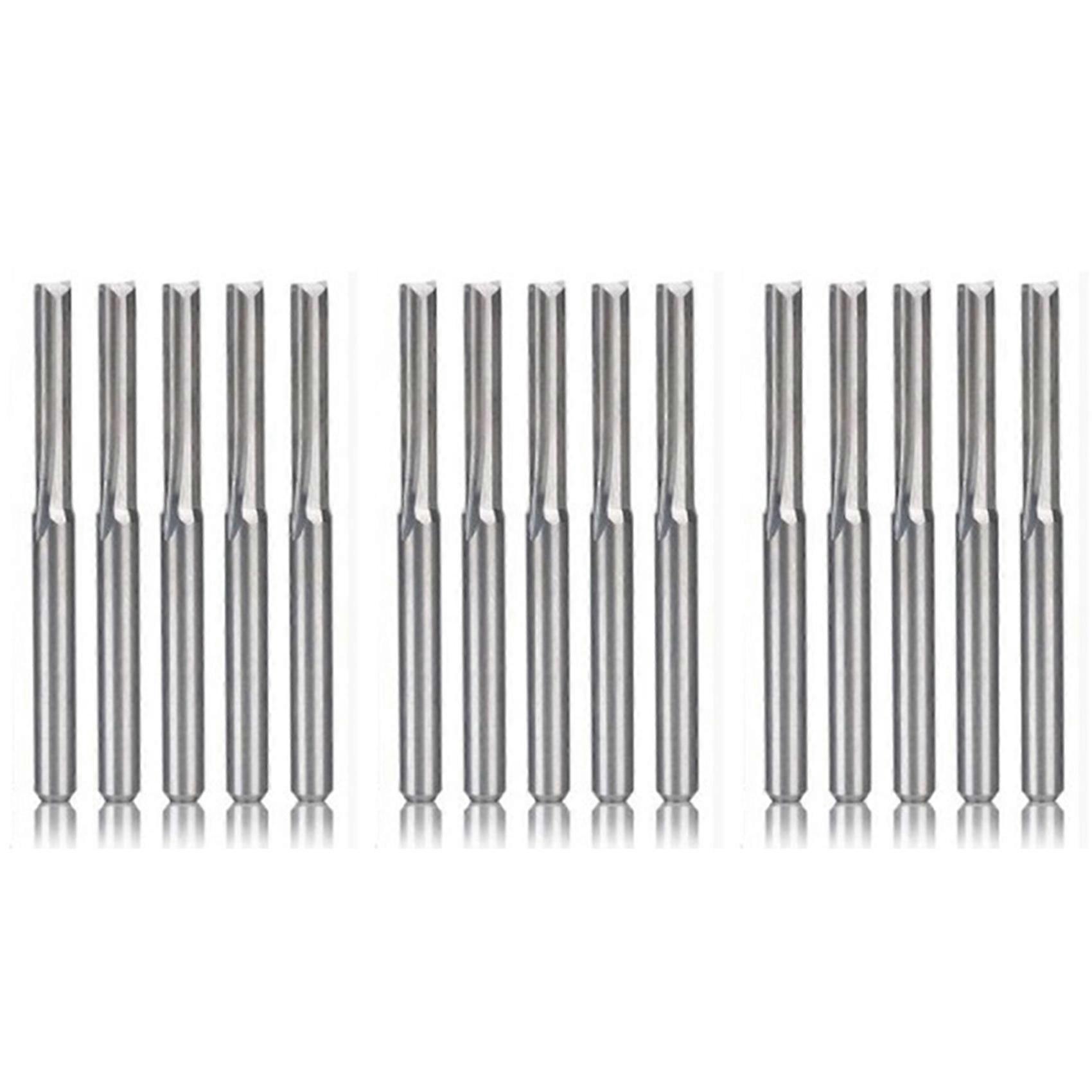 15PCS Two Flutes Spiral Carbide Mill Tool Cutters for CNC Router, Compression Wood End Mill Cutter Bits, 3.175X17mm