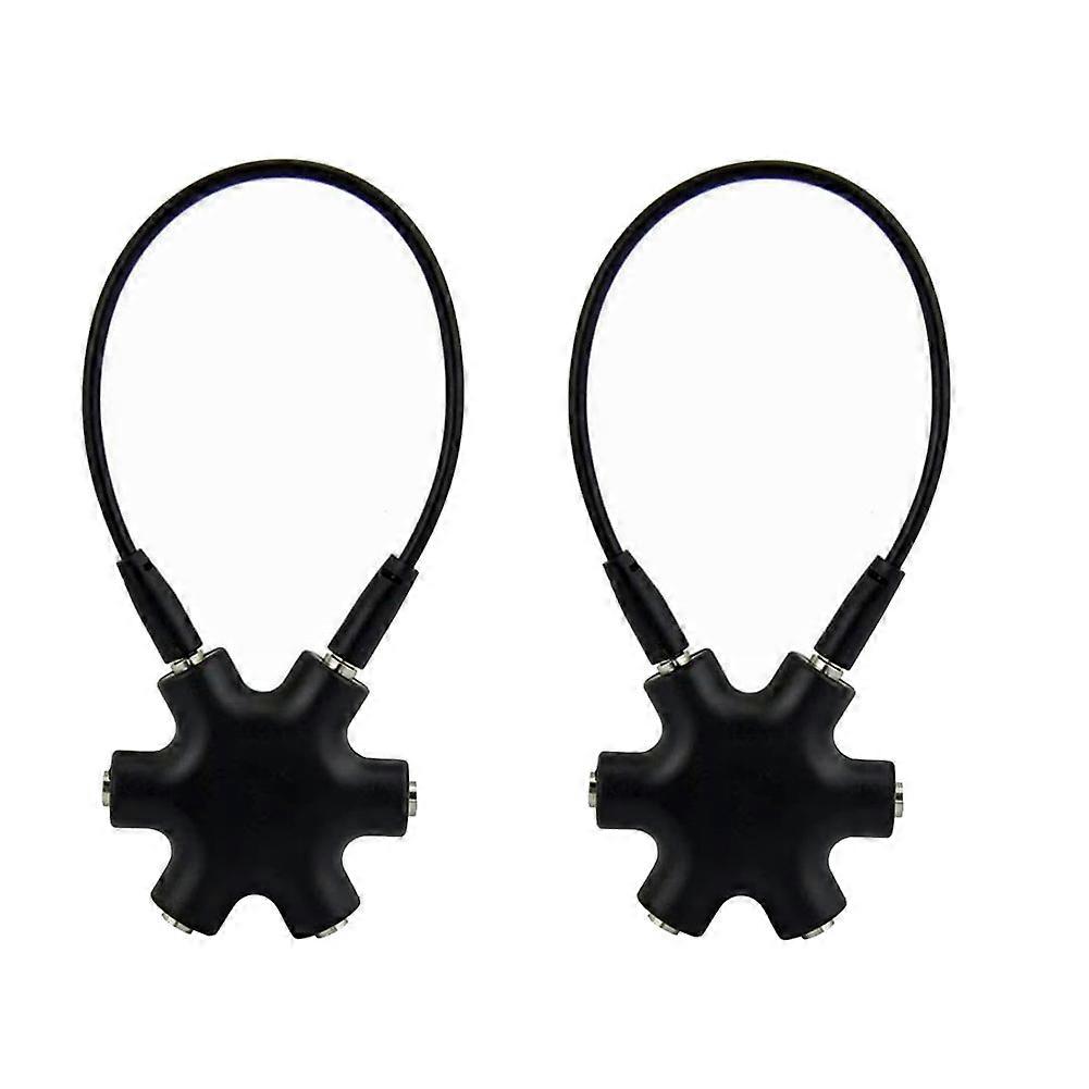 1 to 5 Audio Splitter 3.5mm Audio Router Separator Device Adapter Patch Cable Splitter