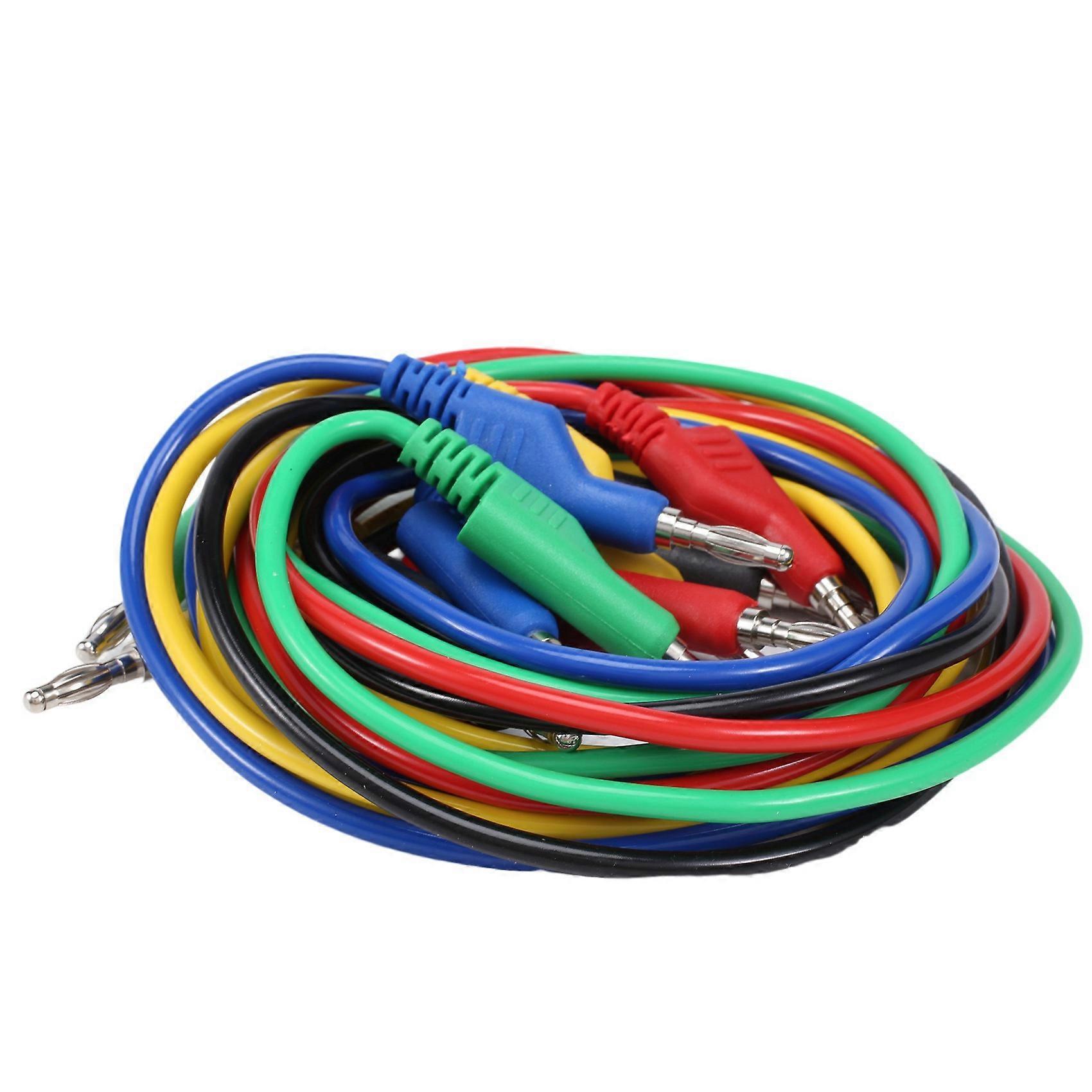 5PCS Stackable Banana to Banana Plug Test Leads Soft Electrical Test Cable Wire 3.3Ft/1M for Multim