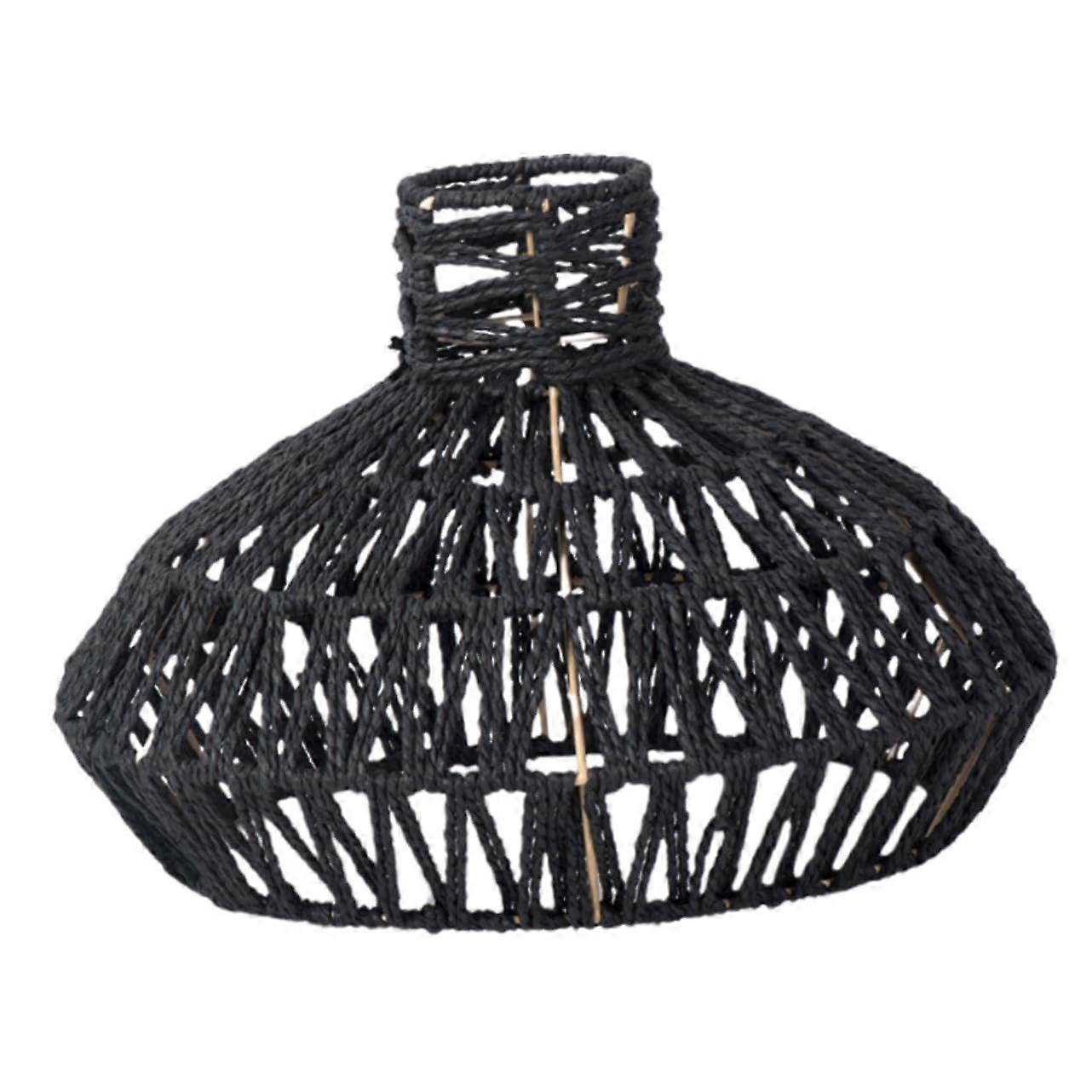 Rustic Rattan Pendant Light Shade with Elegant Woven Design for Kitchen Island and Home Decor