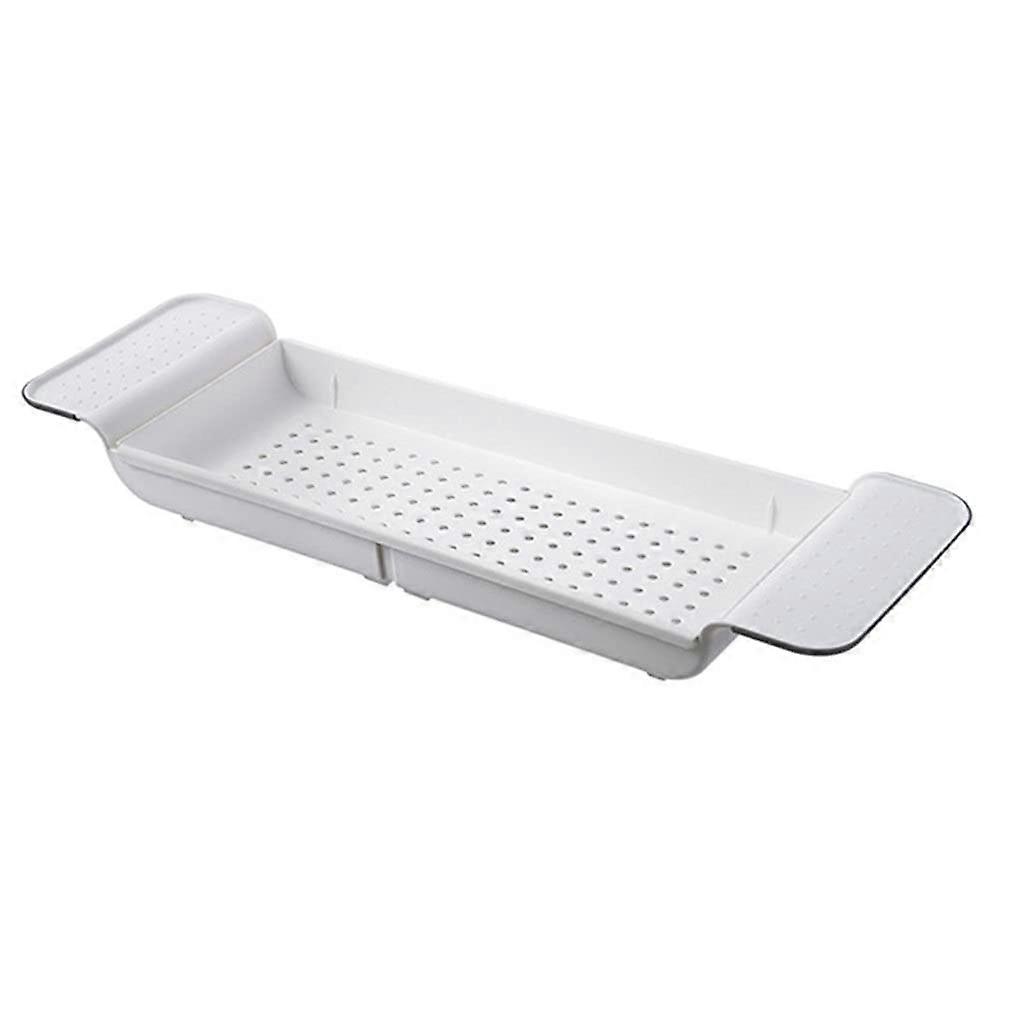 Adjustable NonSlip Bath Tray Bathtub Storage Rack MultiFunction Retractable Shelf Organizer
