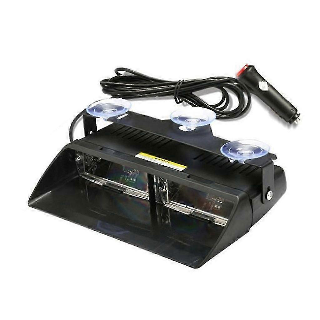 16LED Strobe Light Interior Dash Windshield Hazard Warning Suction Cup Lamp