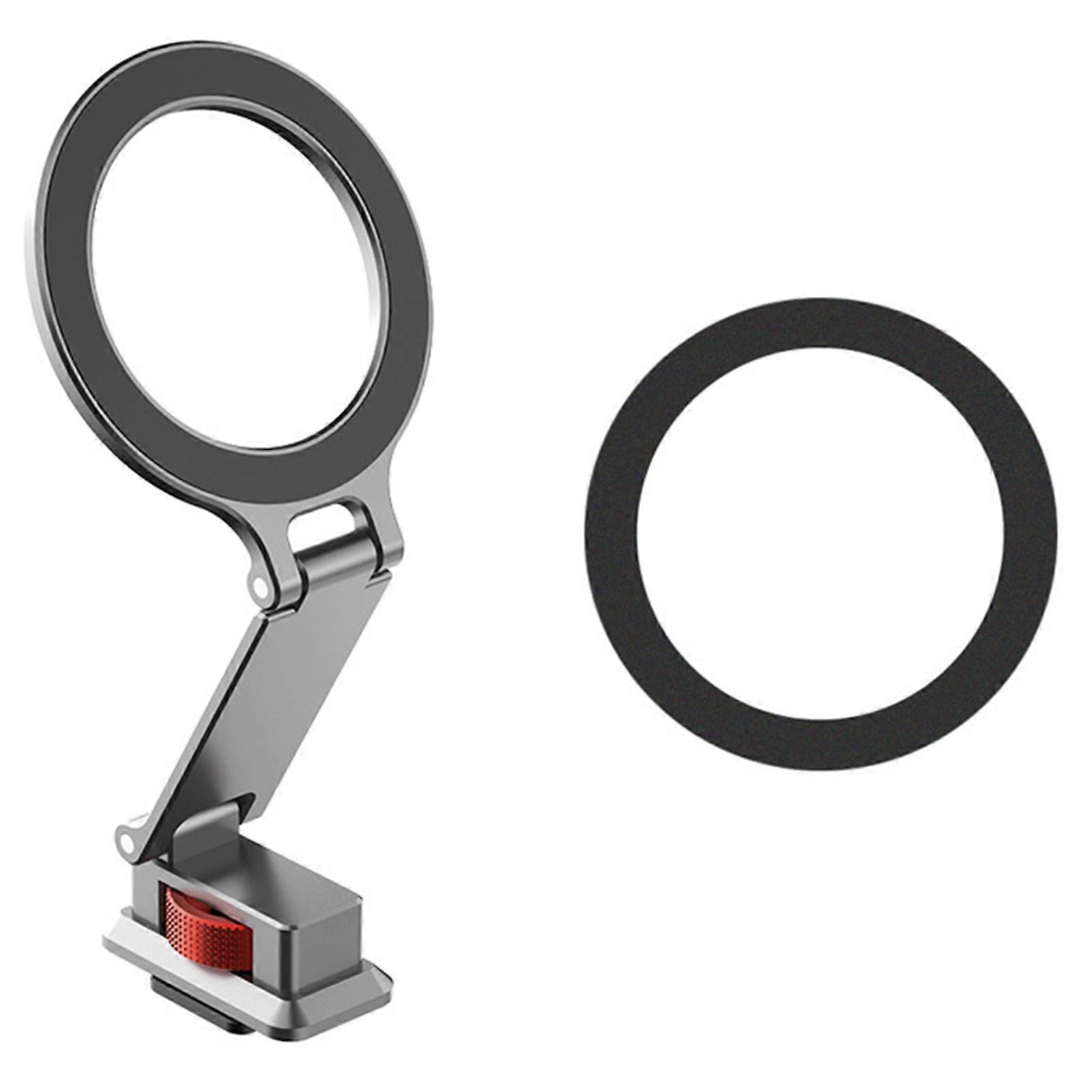 Magnetic Foldable Cold Shoe Phone Mount With 1/4” Screw Hole For Camera Monitoring And Multiple Angle Shootings Multicolor