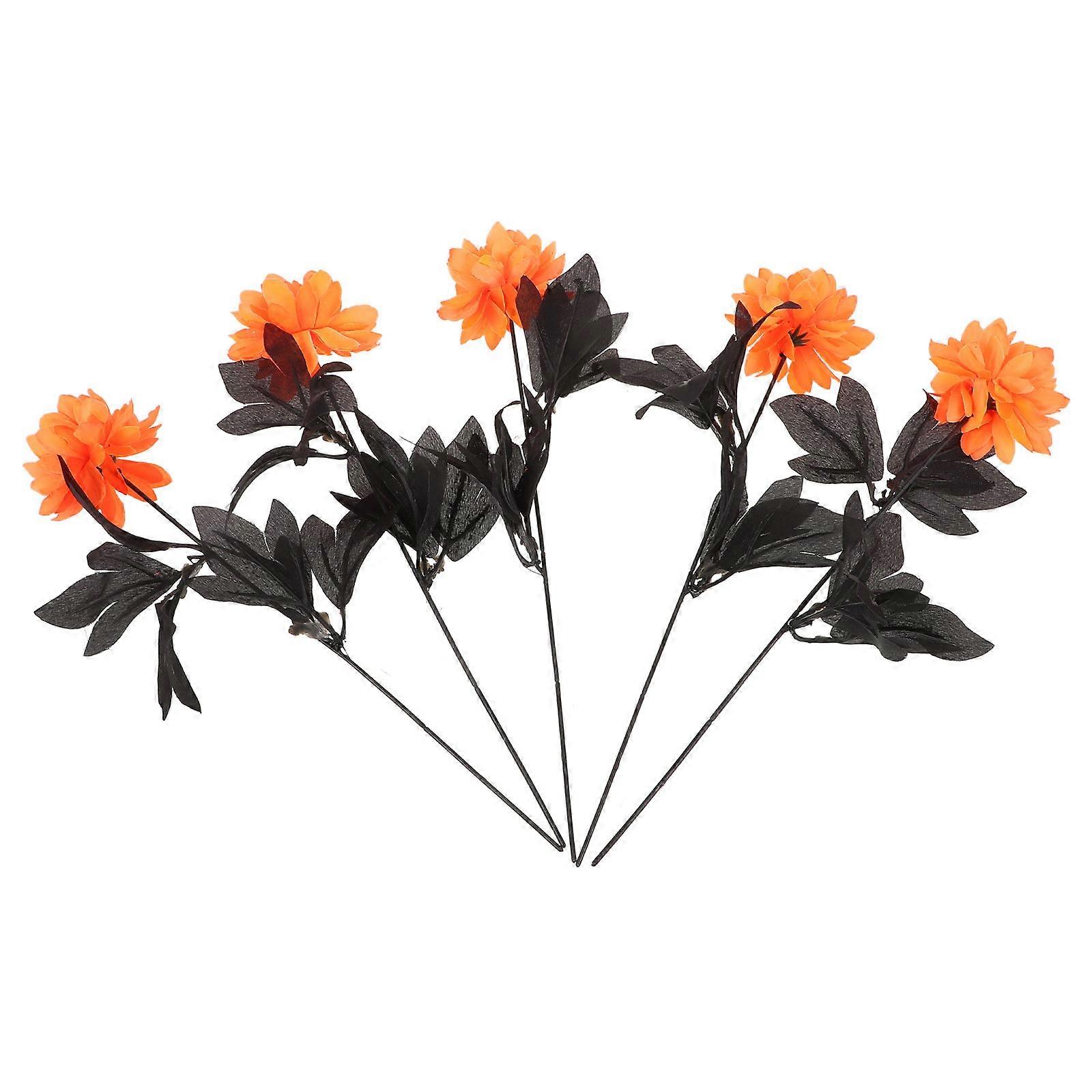 Flower Decorations Artificial Stems Flowers Party Decor Material 5Pcs