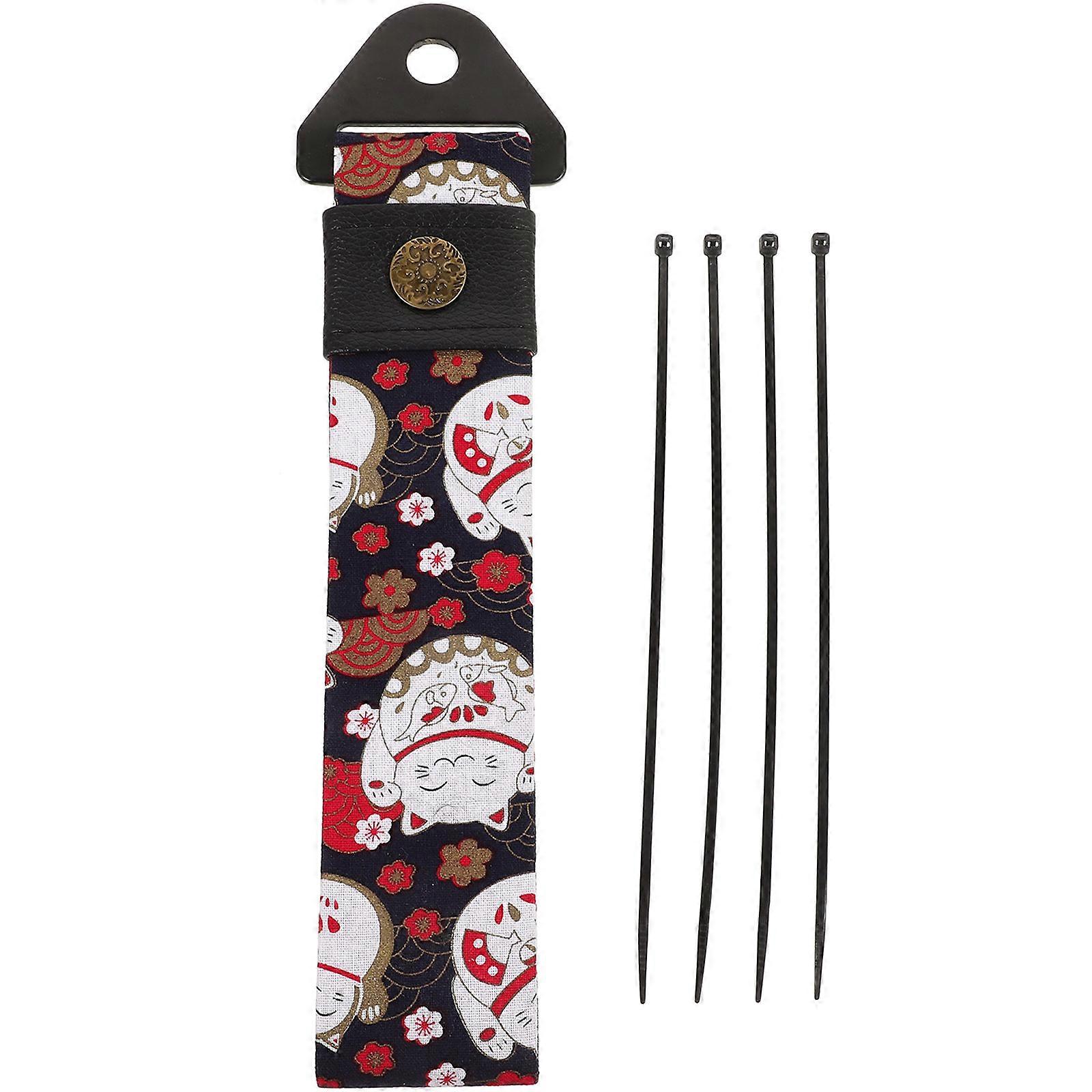 Decorative Car Tow Hook for 2Pcs Black Fabric and Plastic