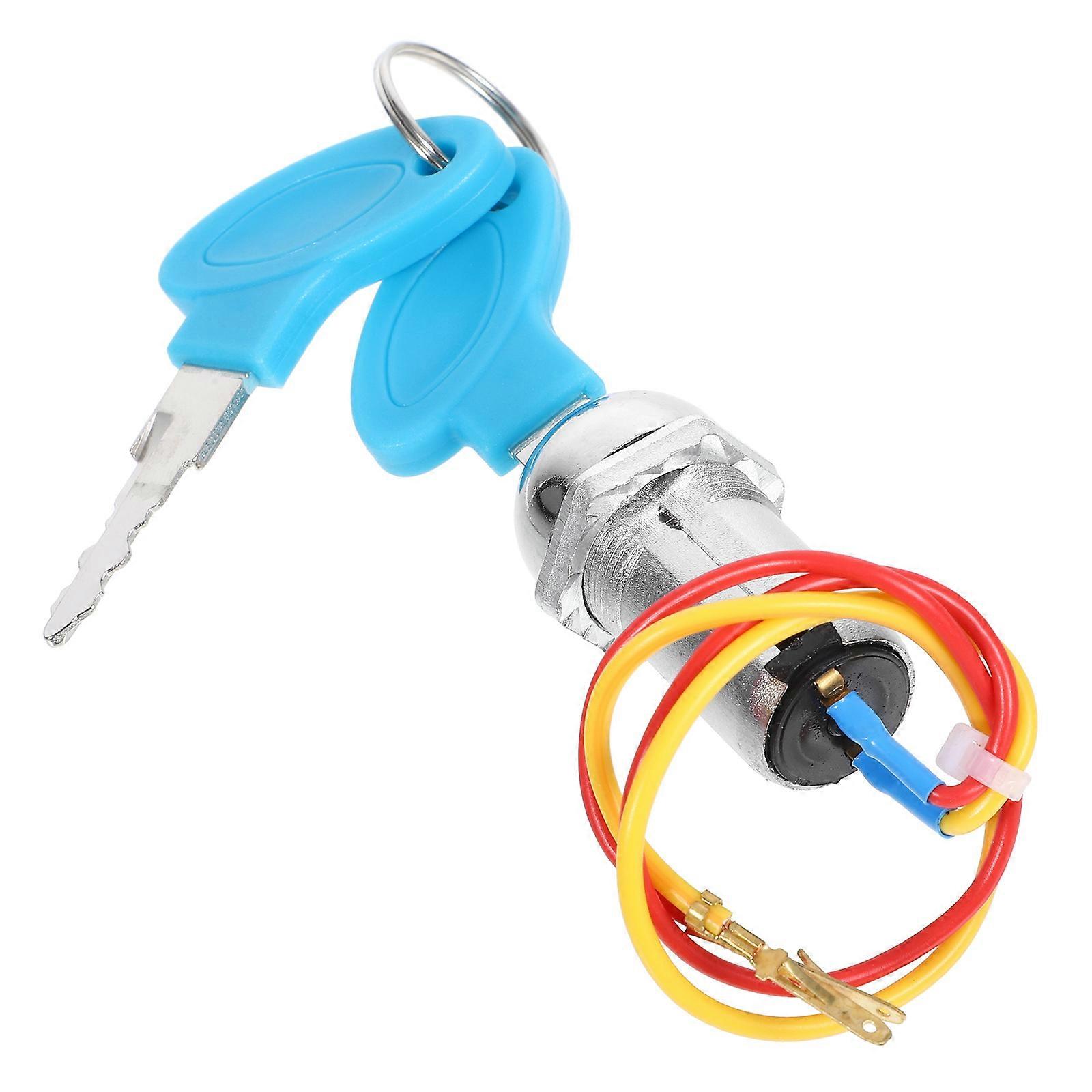 Scooter Ignition Switch with Key Replacement for Electric Bicycle 2 Wire