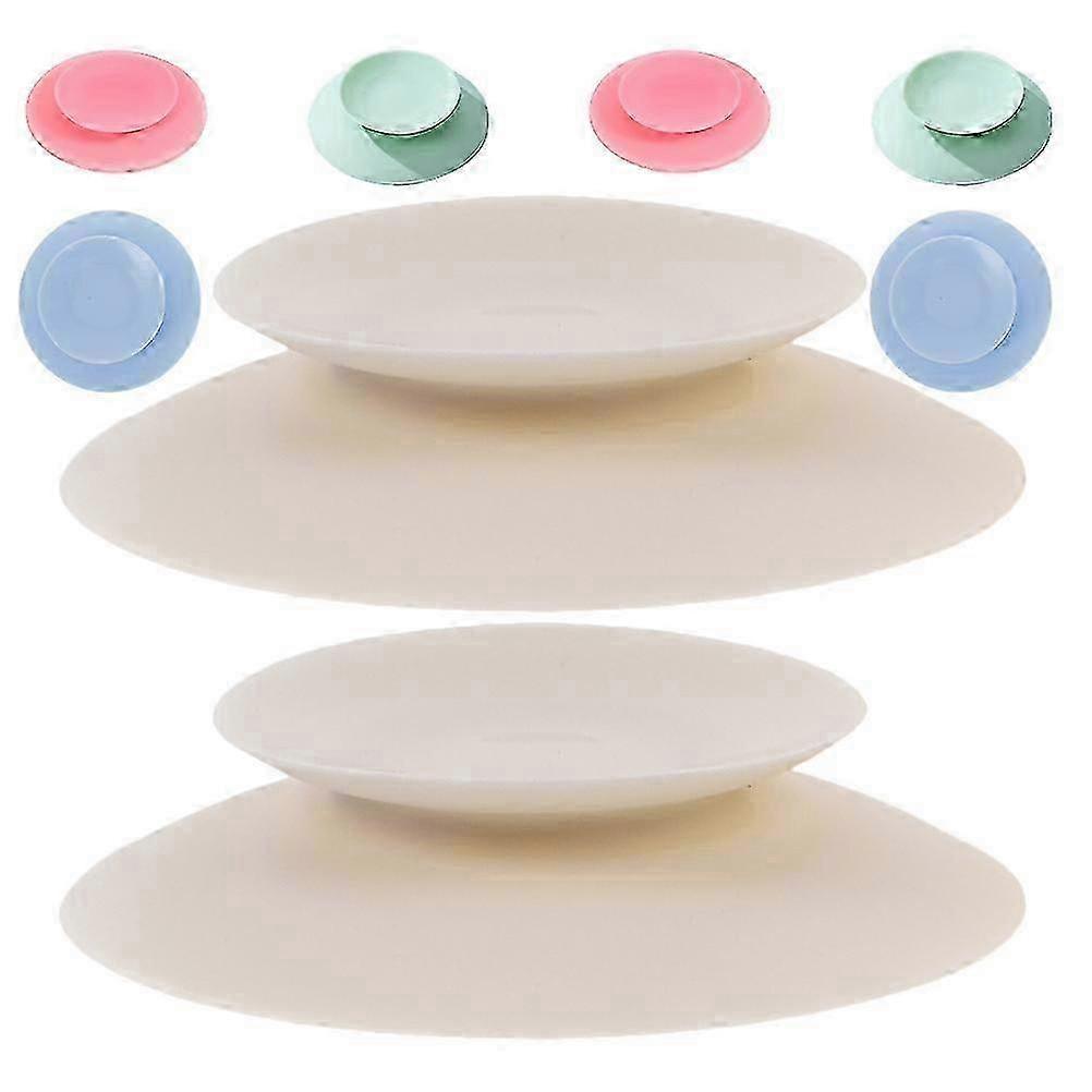Double-sided suction plate for baby feeding tableware, 8pcs holder