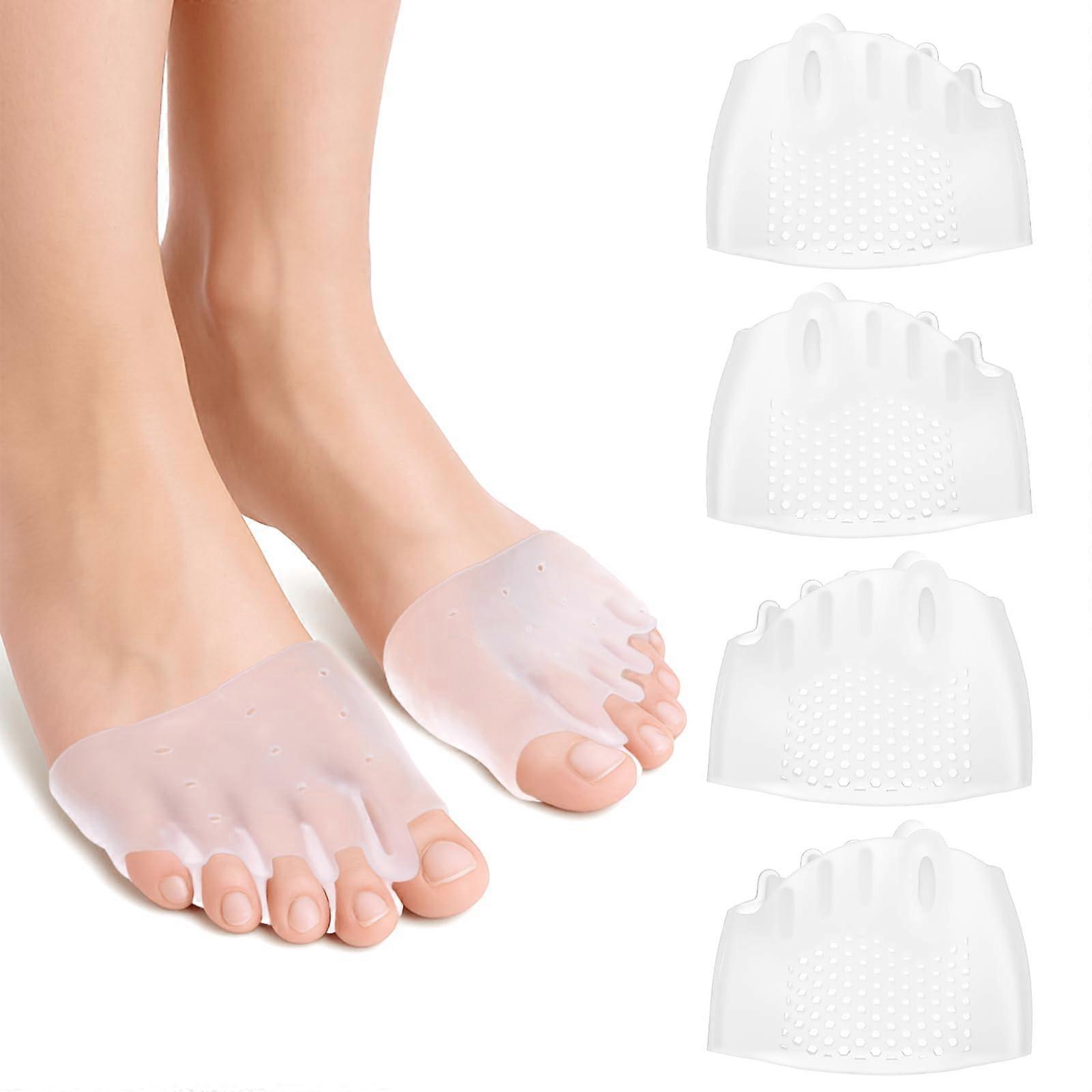 Silicone Toe Separators and Bunion Corrector for Women, Soft Gel Alignment Cushions, 2 Pairs
