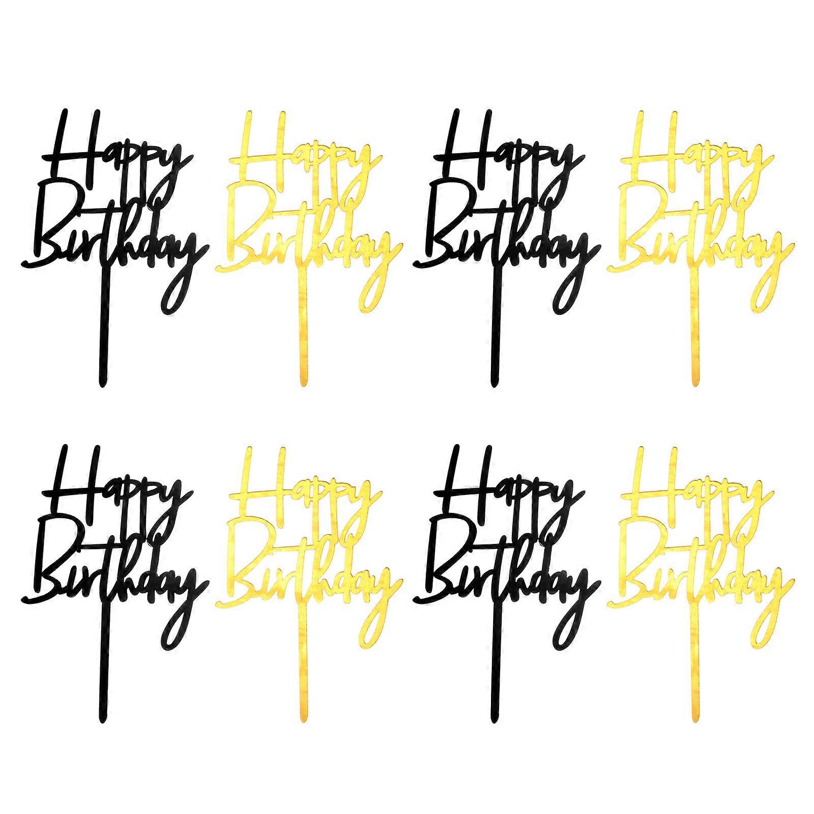 Creative Acrylic Cake Picks for Birthday Cake Decoration 20Pcs