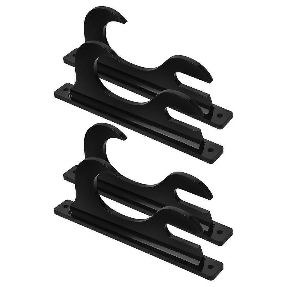 Wall Mounted Sword Holder Acrylic Display Stand 2Pairs Black
