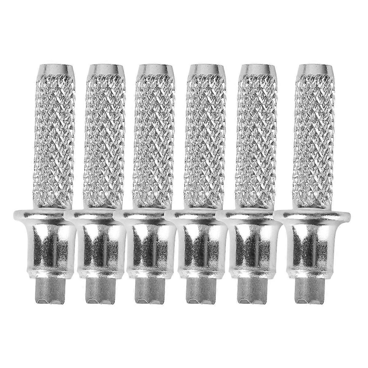 Replaceable Alpenstock Rod Tip Accessories for Trekking 12Pcs Silver