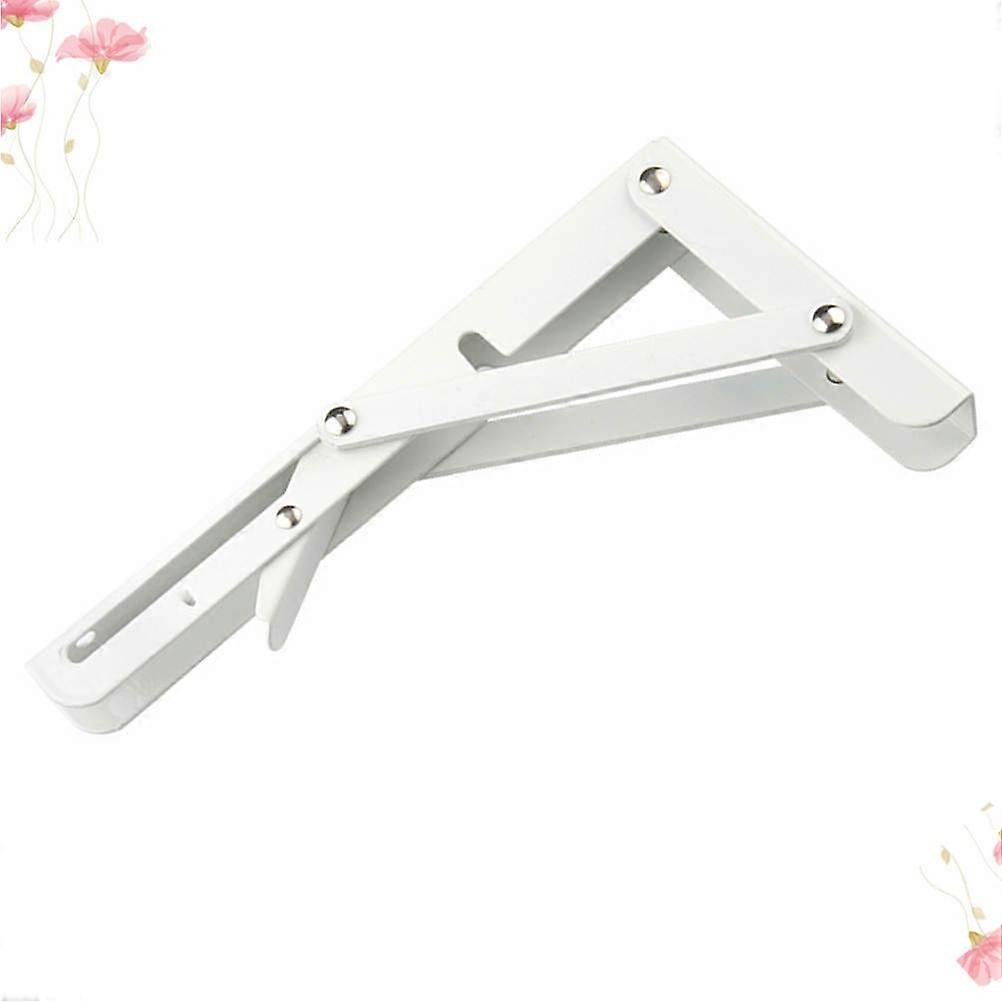 14 inch Triangular Steel Bracket Foldable Wall Mounted Support Durable Shelf Bracket White